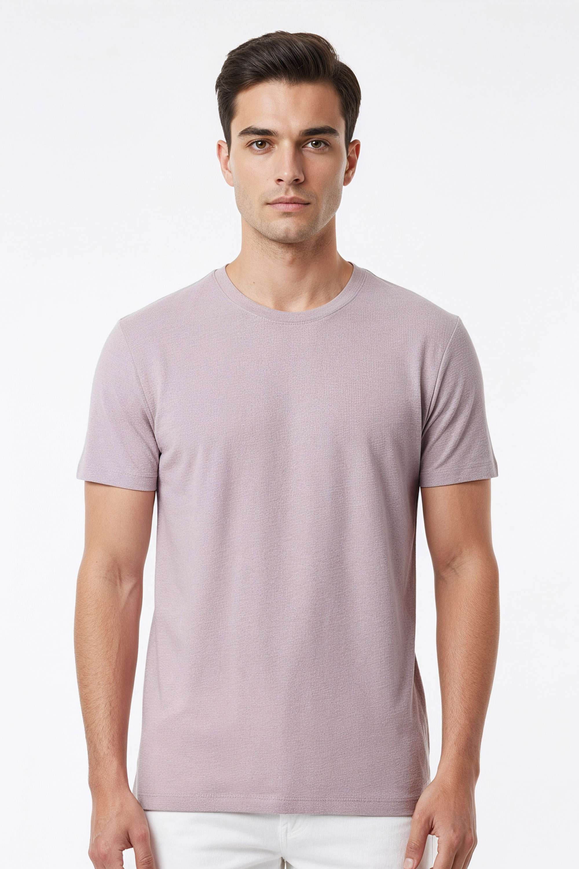 Textured-Cotton-Round-Neck-Men-s-T-Shirt