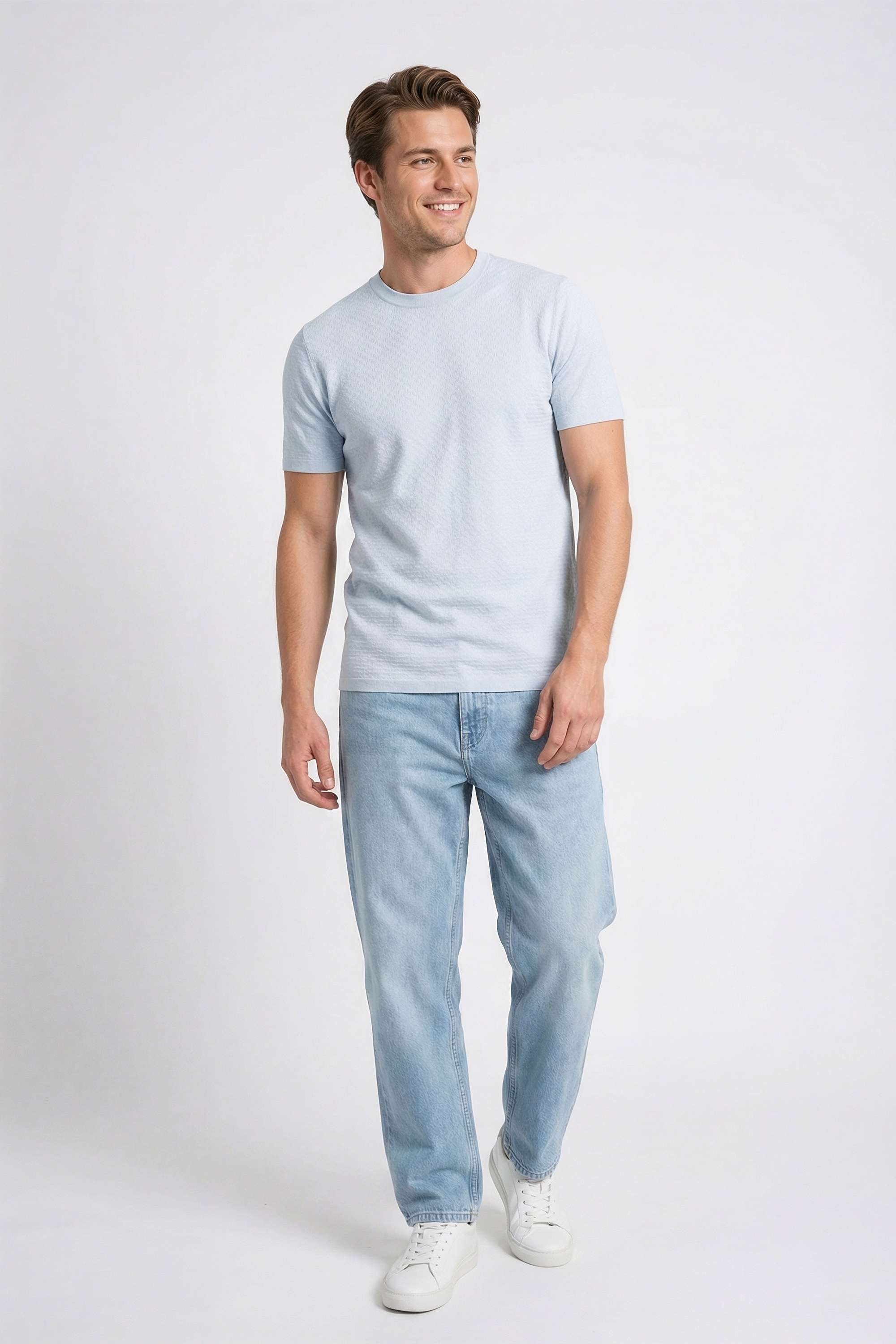 Textured-Cotton-Regular-Fit-Men-s-T-Shirt