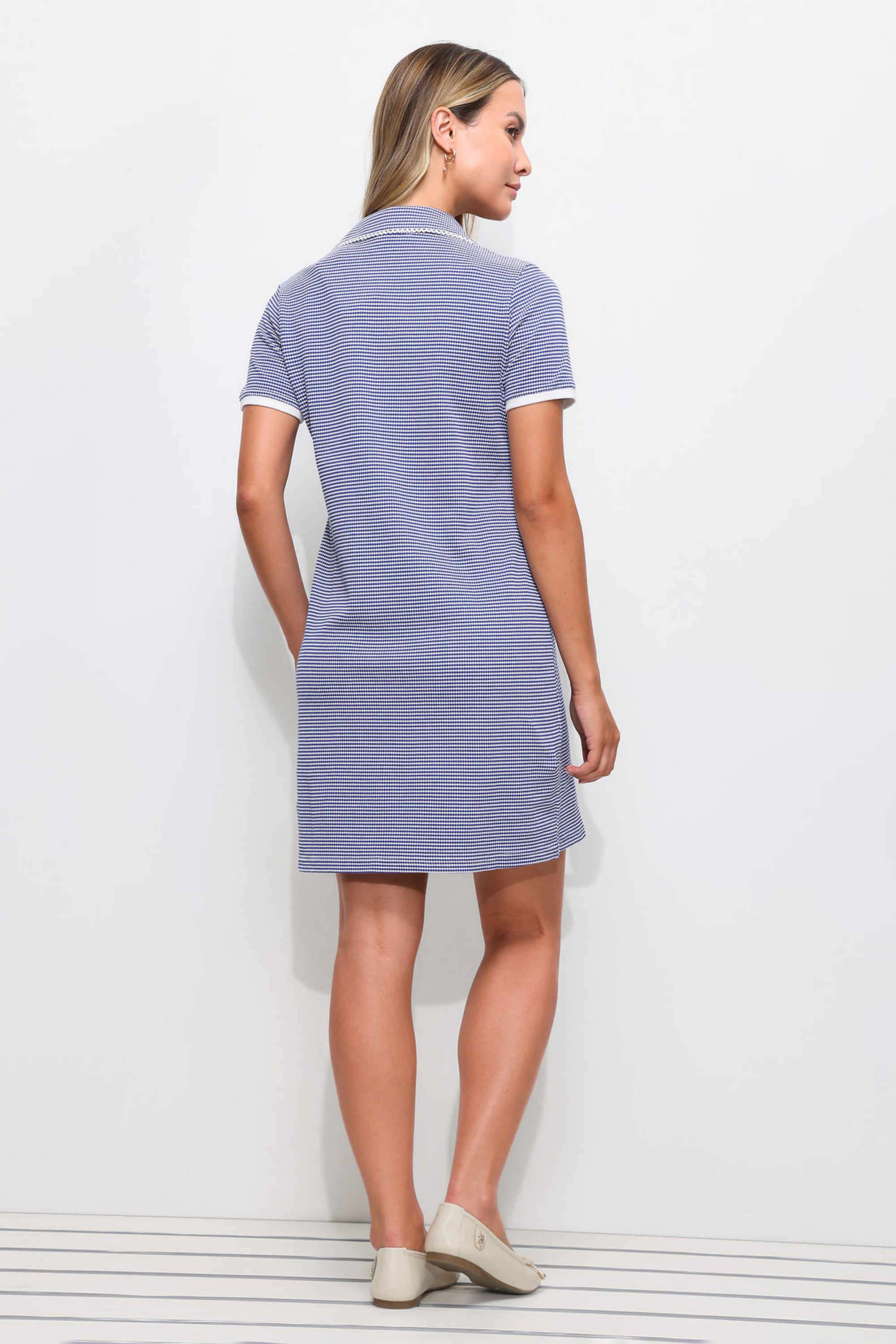 Textured-Cotton-Polo-Women-s-Mini-Dress