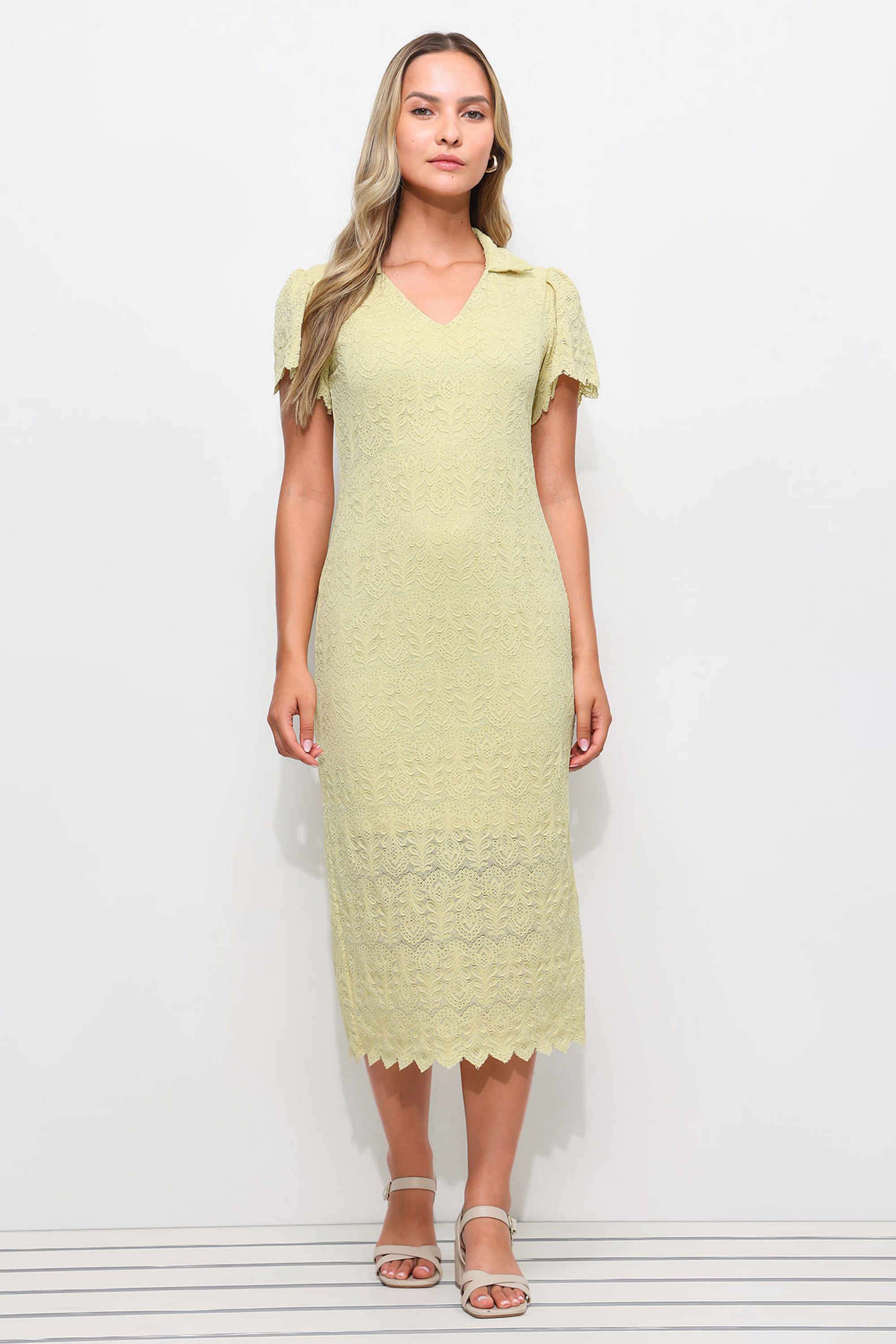 Textured-Nylon-Polo-Women-s-Midi-Dress