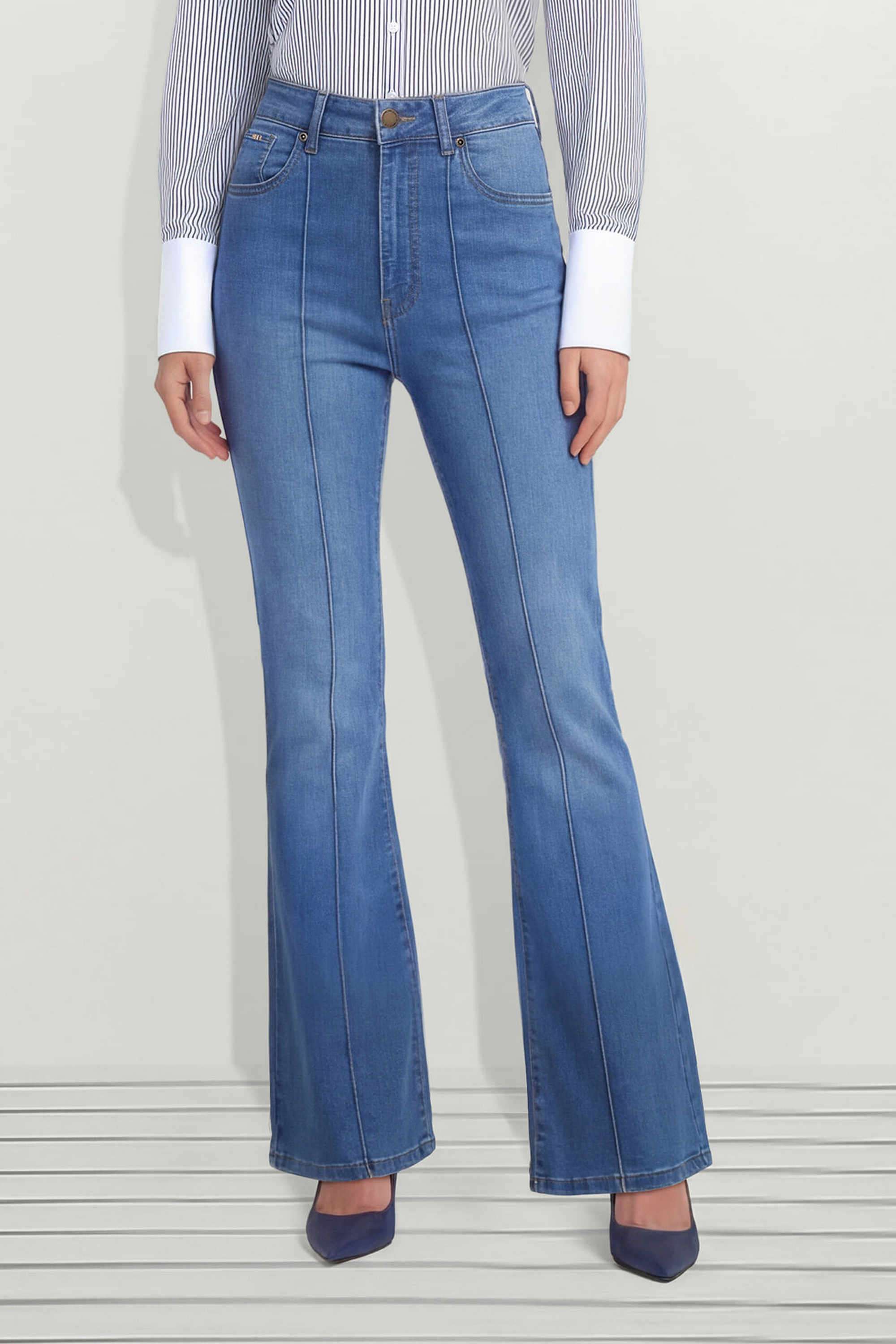 Solid-Cotton-Bootcut-Fit-Women-s-Jeans