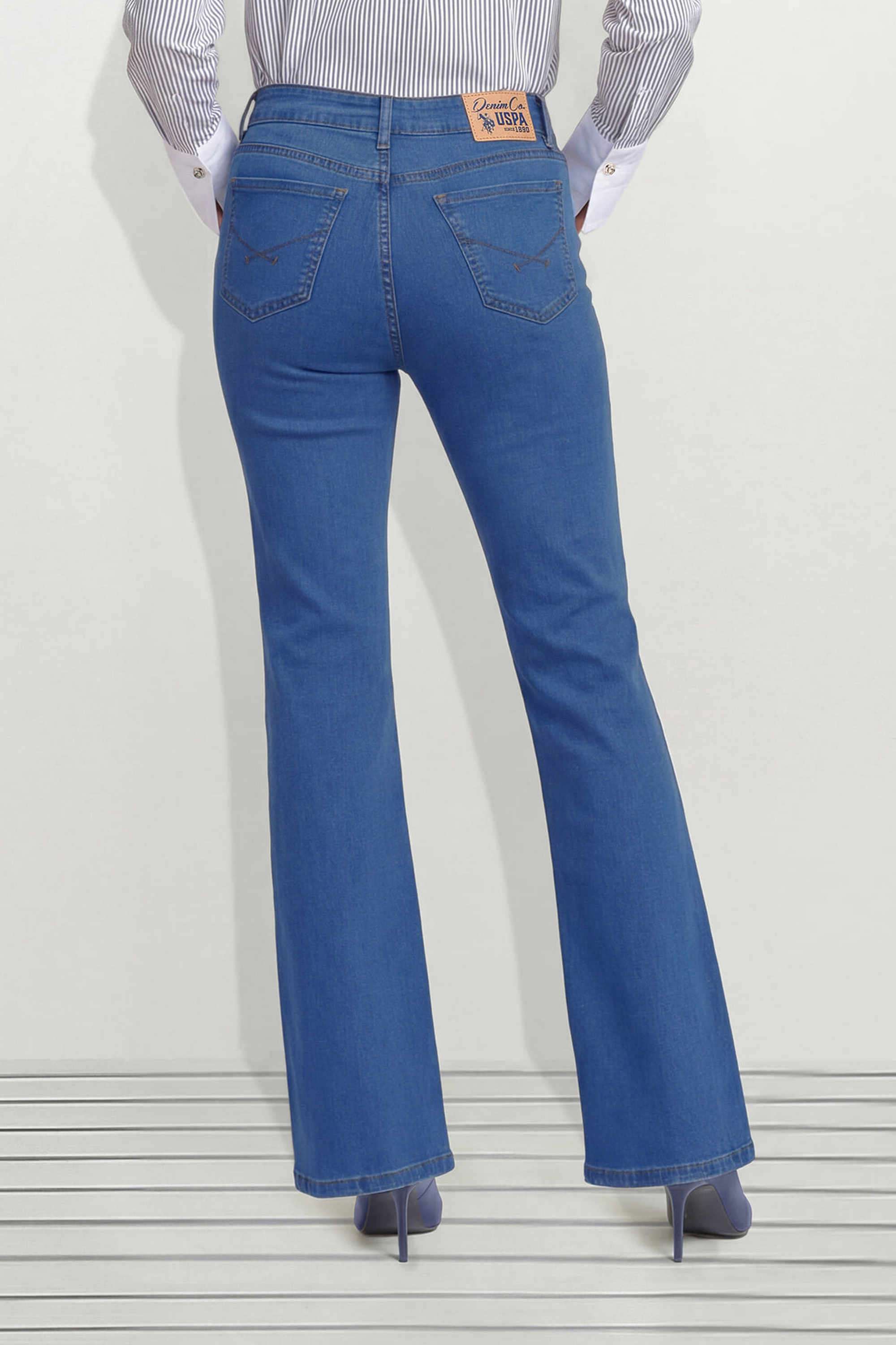 Solid-Cotton-Bootcut-Fit-Women-s-Jeans
