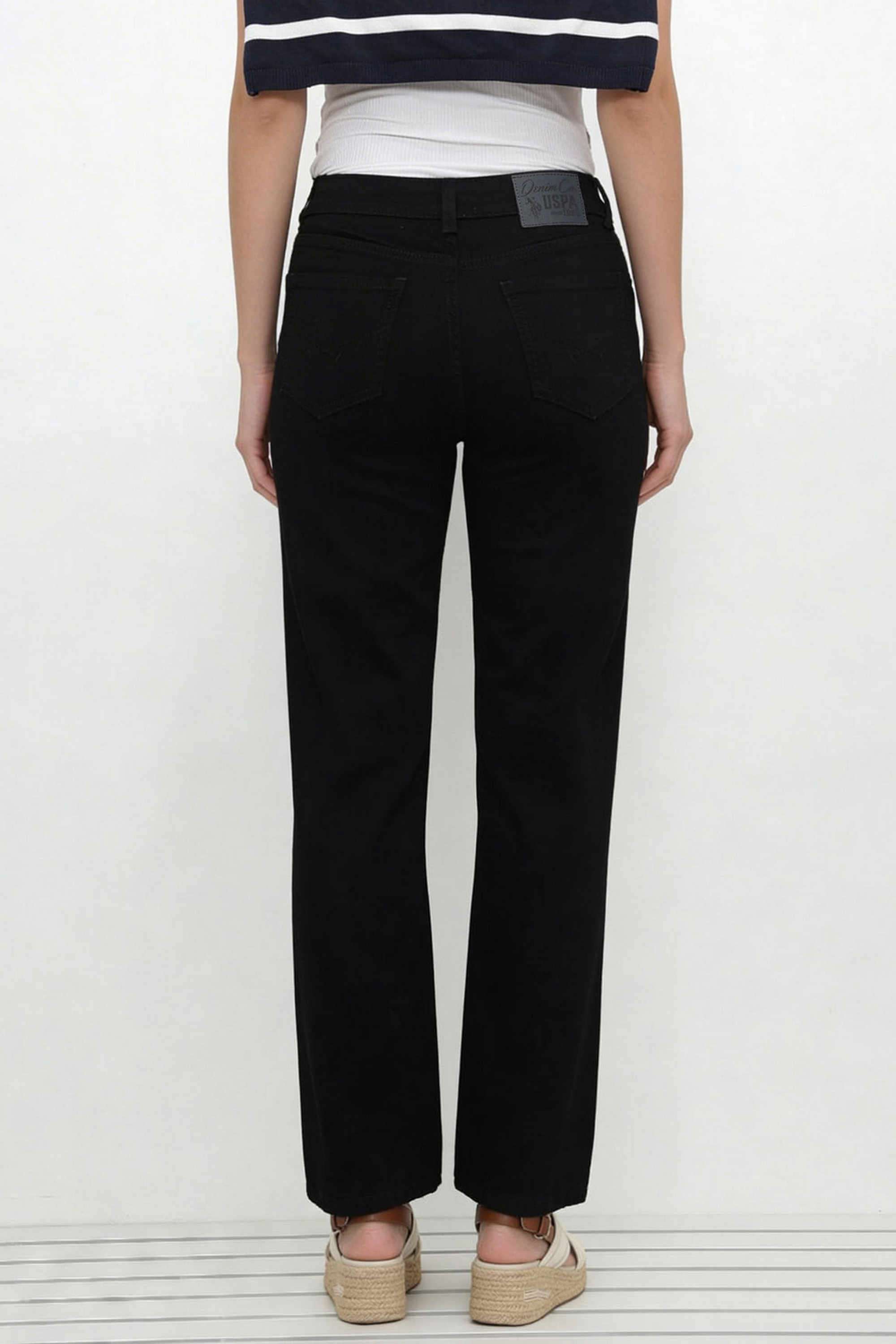 Solid-Cotton-Straight-Fit-Women-s-Jeans