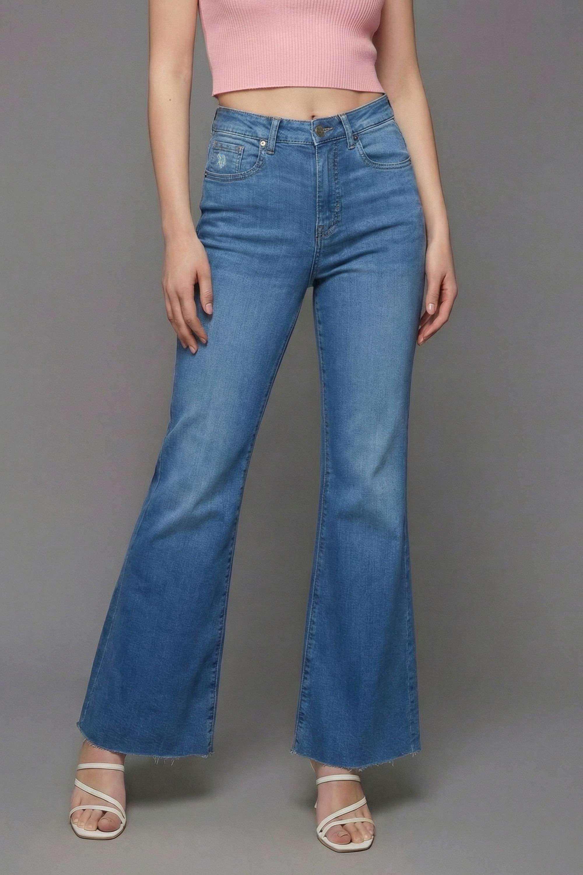 High-Rise-Blended-Fabric-Regular-Fit-Women-s-Jeans