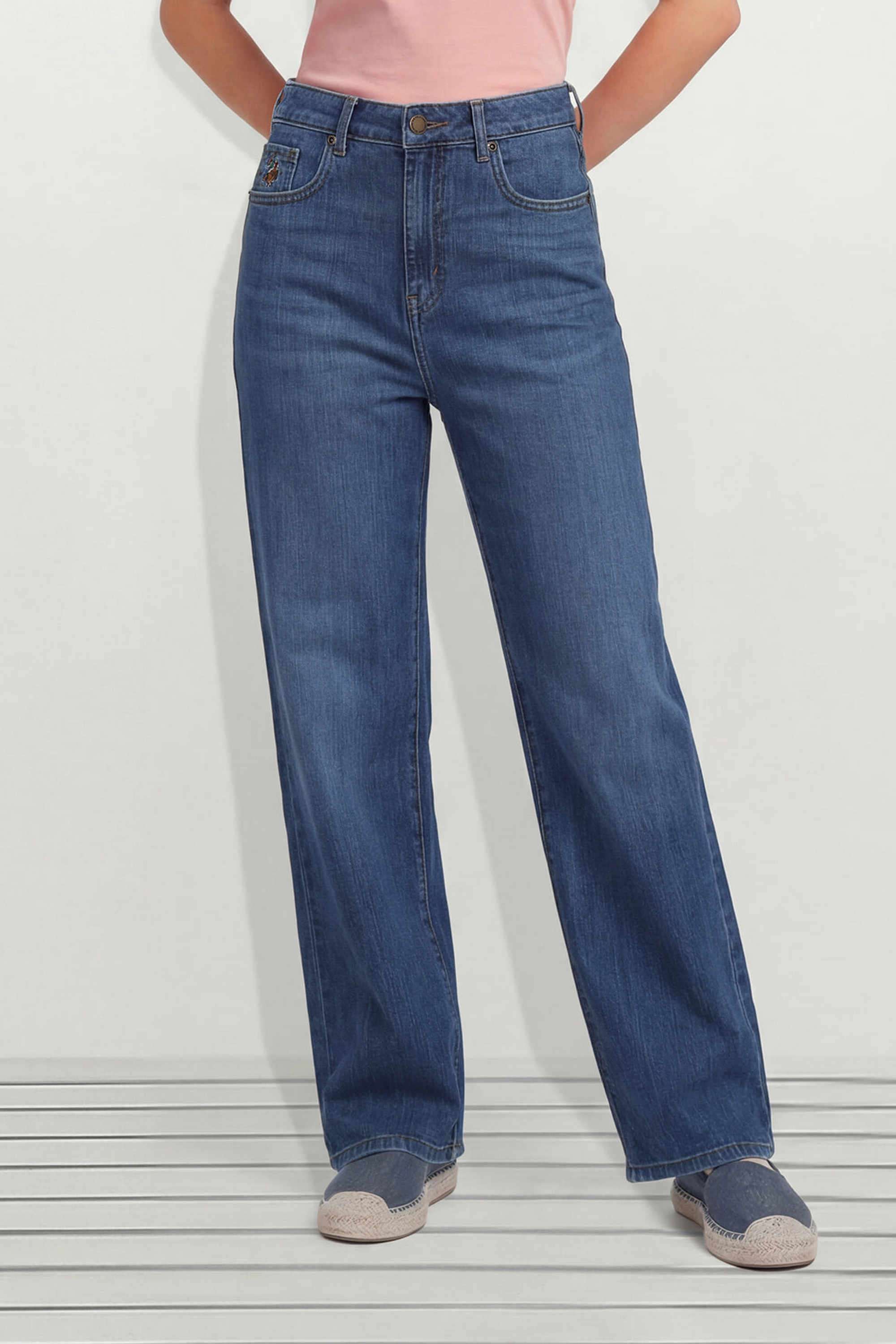 Solid-Cotton-Straight-Fit-Women-s-Jeans