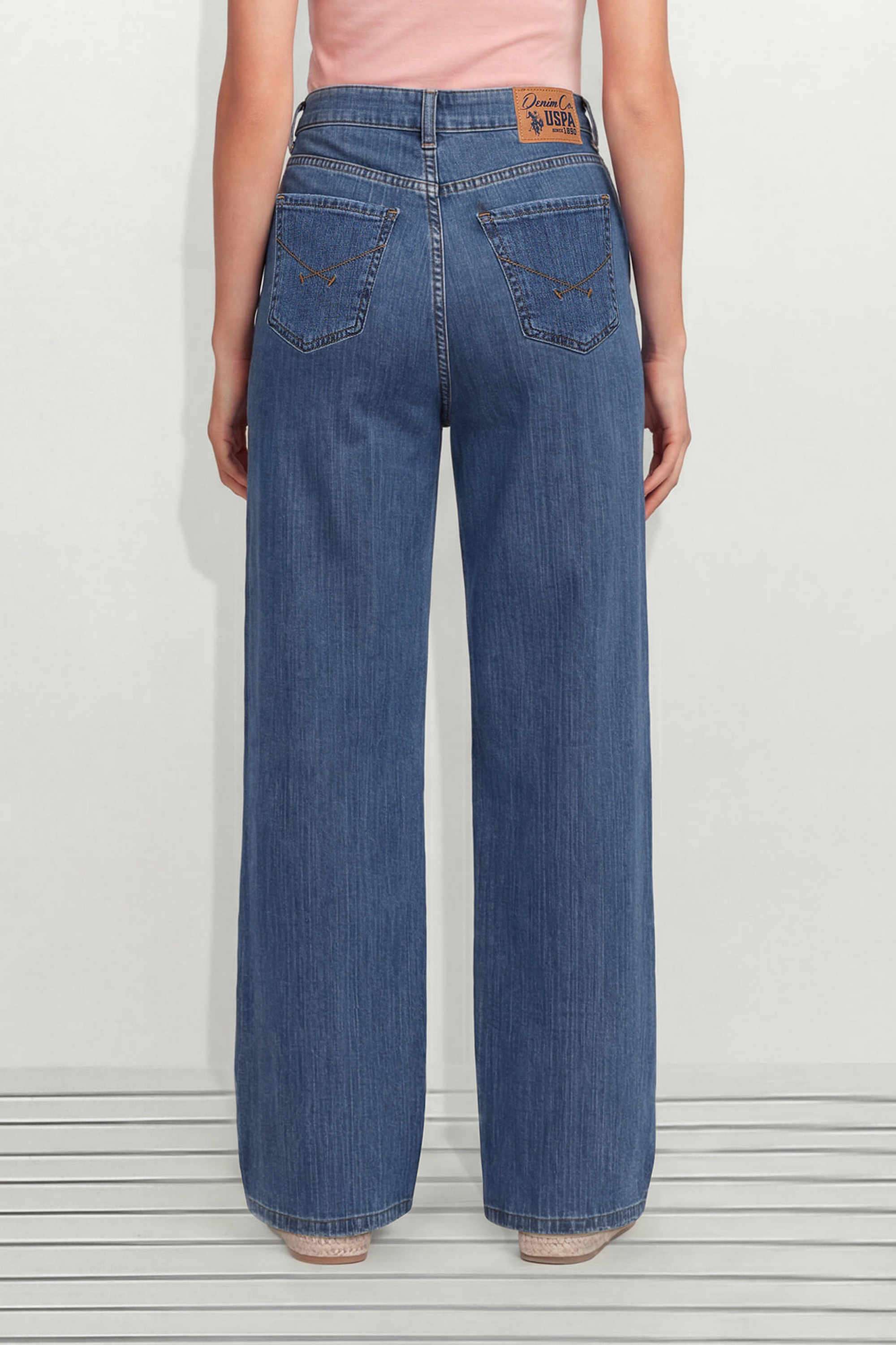 Solid-Cotton-Straight-Fit-Women-s-Jeans