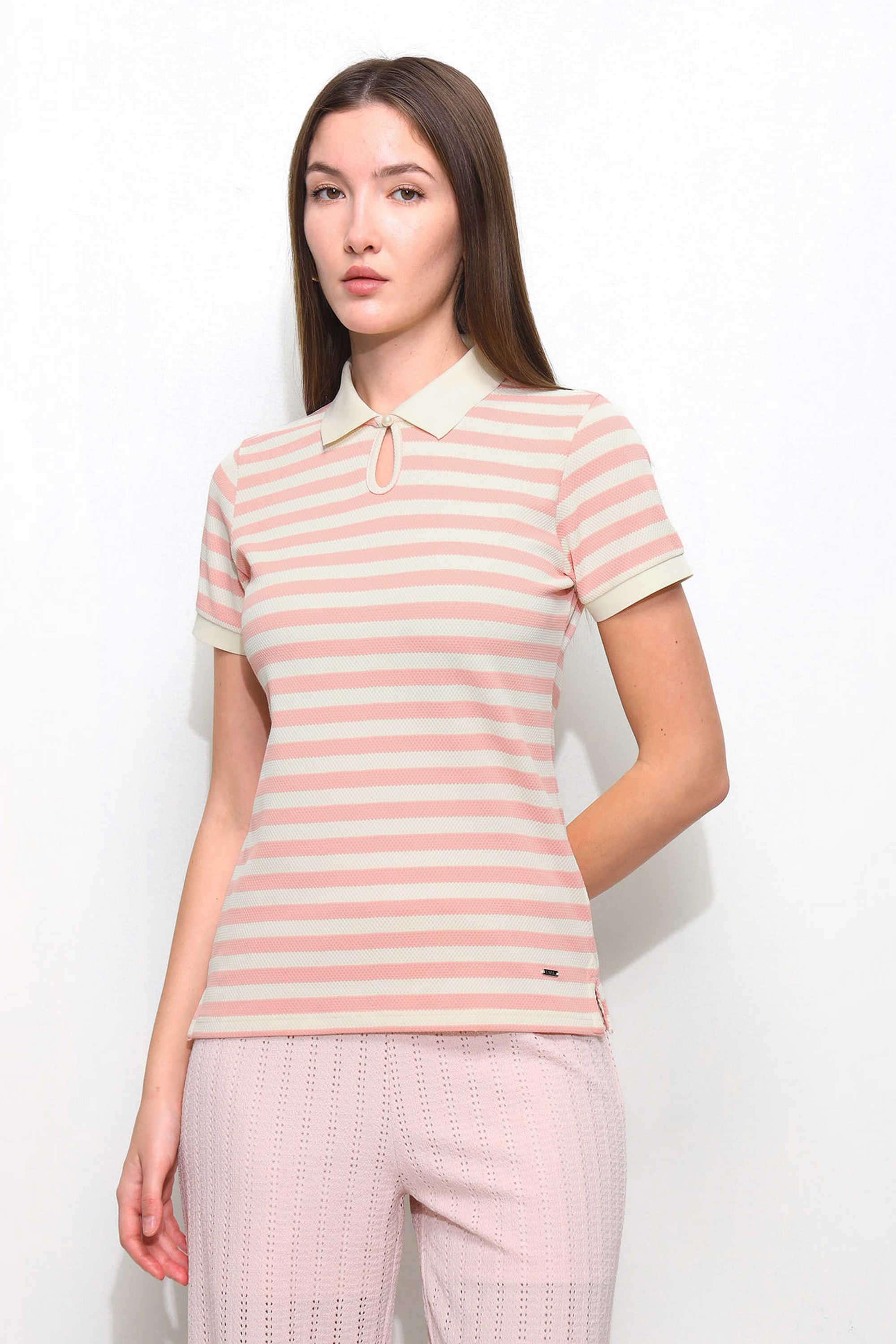 u.s. polo assn. Stripes Polyester Regular Fit Women's T-Shirt-picture-21