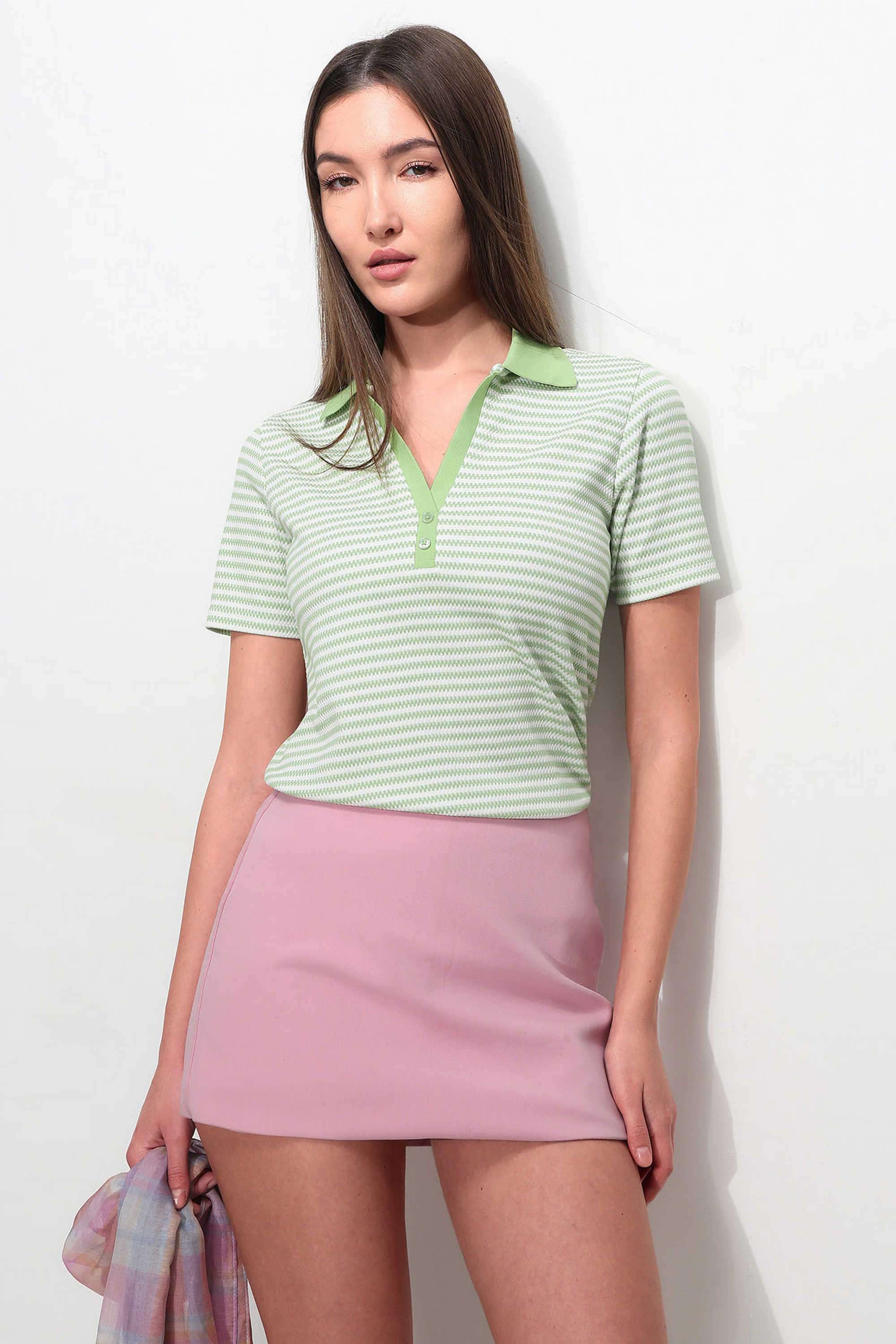 u.s. polo assn. Stripes Cotton Regular Fit Women's T-Shirt-picture-34