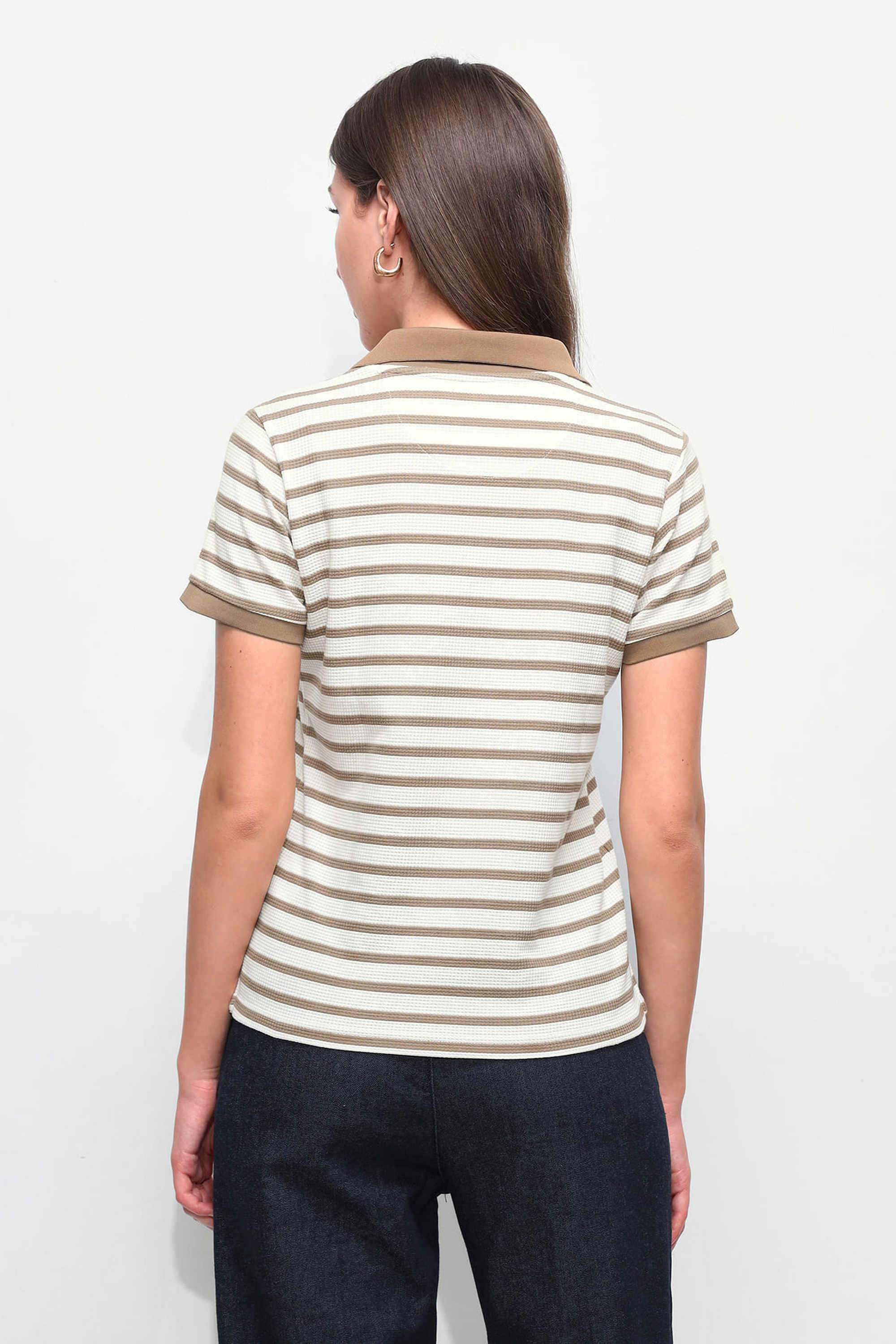 Stripes-Cotton-Polo-Women-s-T-Shirt