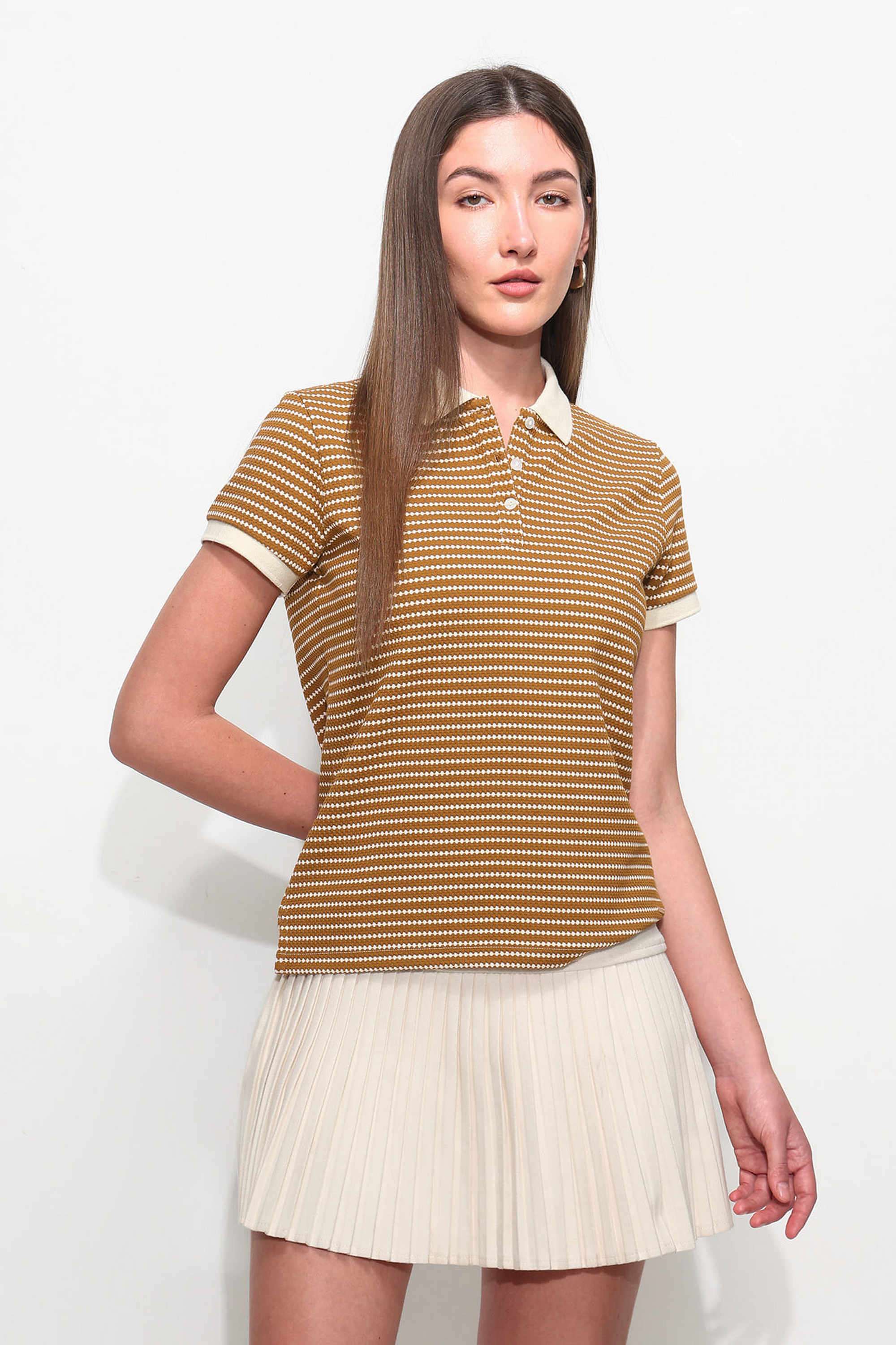 Knitted-Cotton-Polo-Women-s-T-Shirt