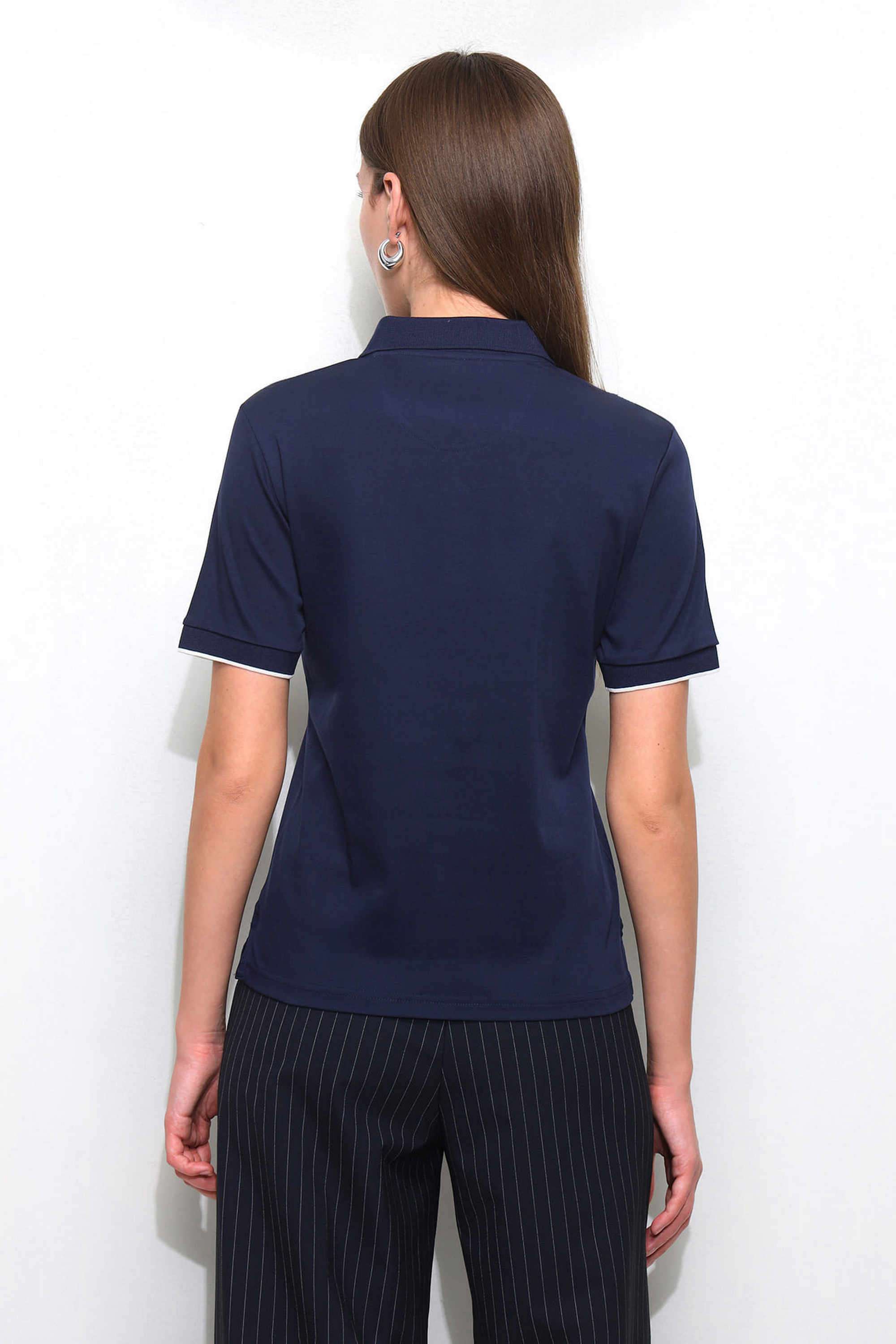 Solid-Cotton-Polo-Women-s-T-Shirt