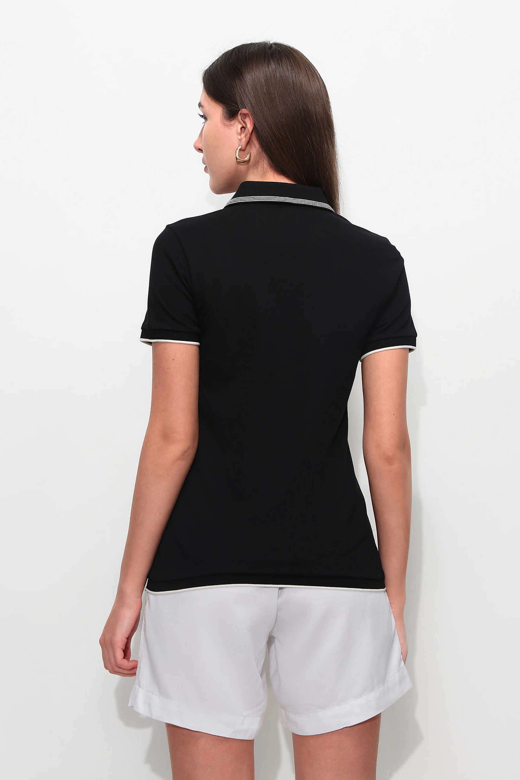Solid-Cotton-Polo-Women-s-T-Shirt