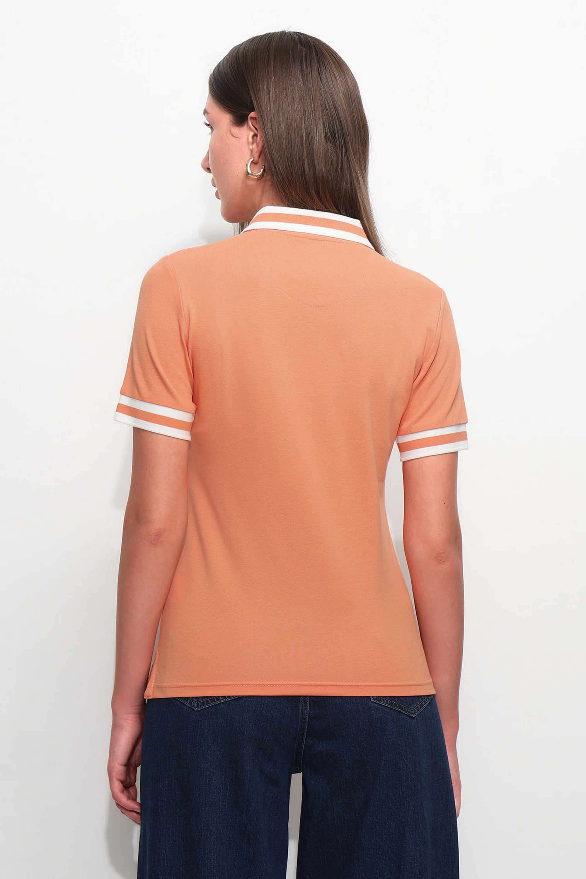 Solid-Cotton-Polo-Women-s-T-Shirt