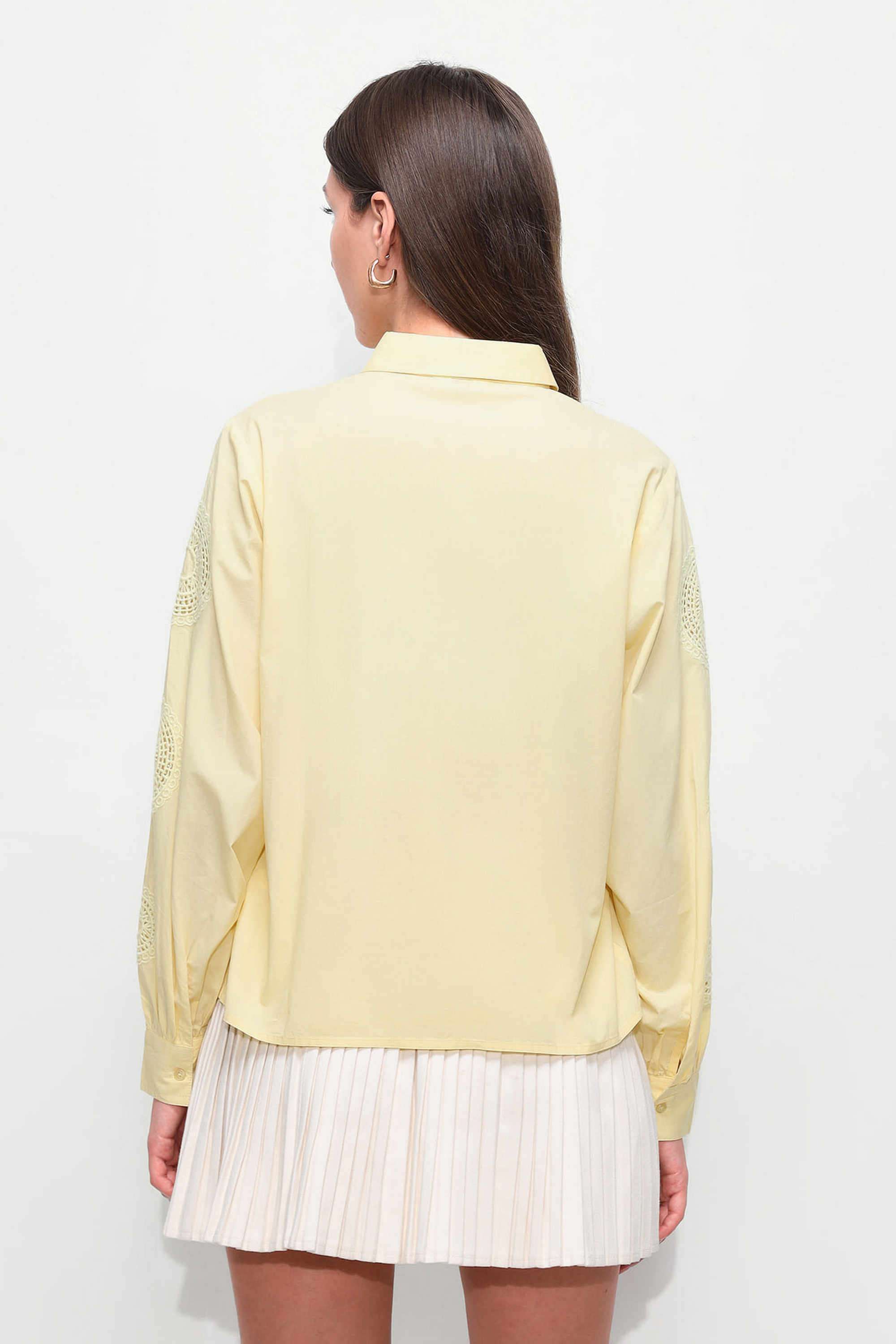 Solid-Cotton-Relaxed-Fit-Women-s-Shirt