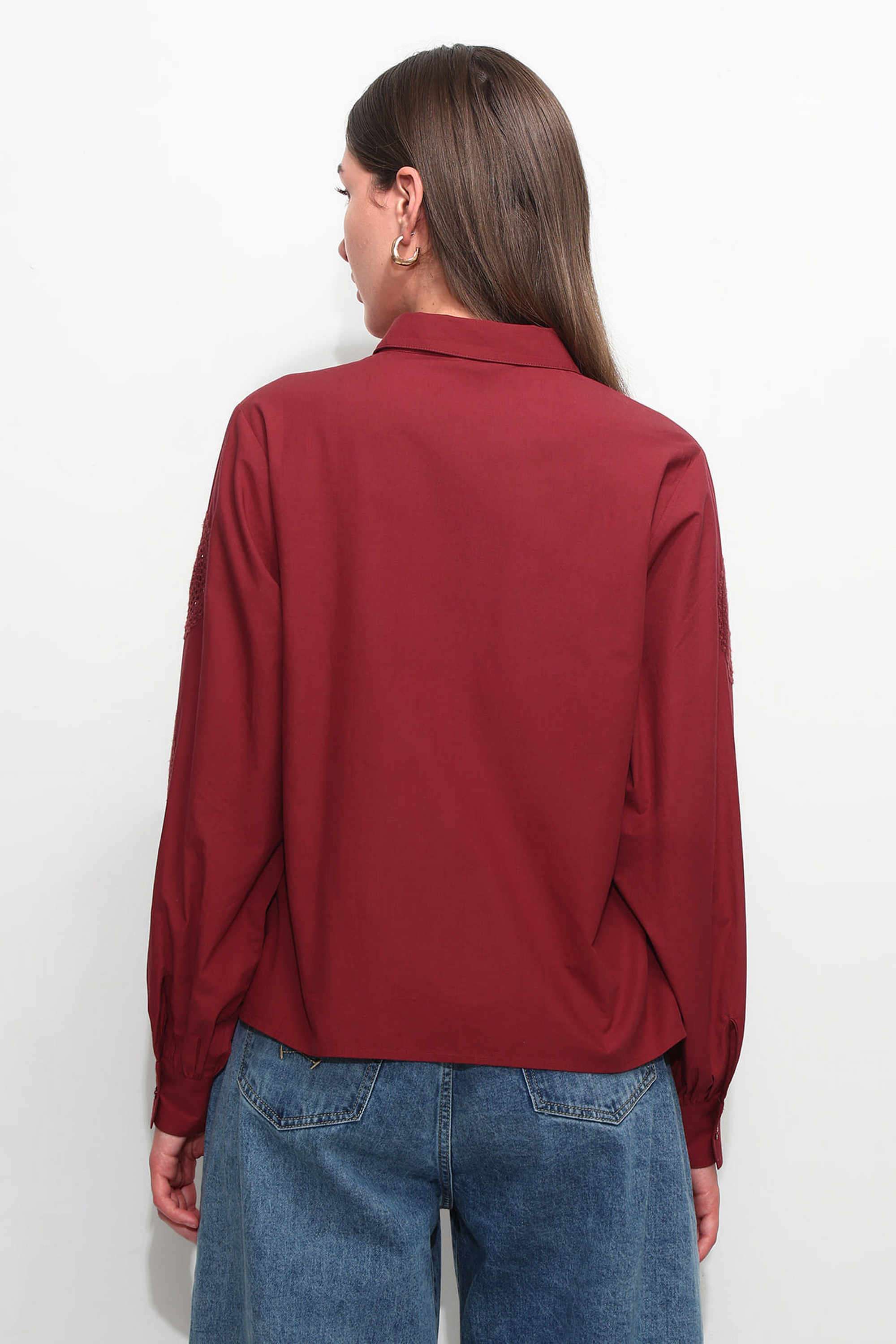 Solid-Cotton-Relaxed-Fit-Women-s-Shirt
