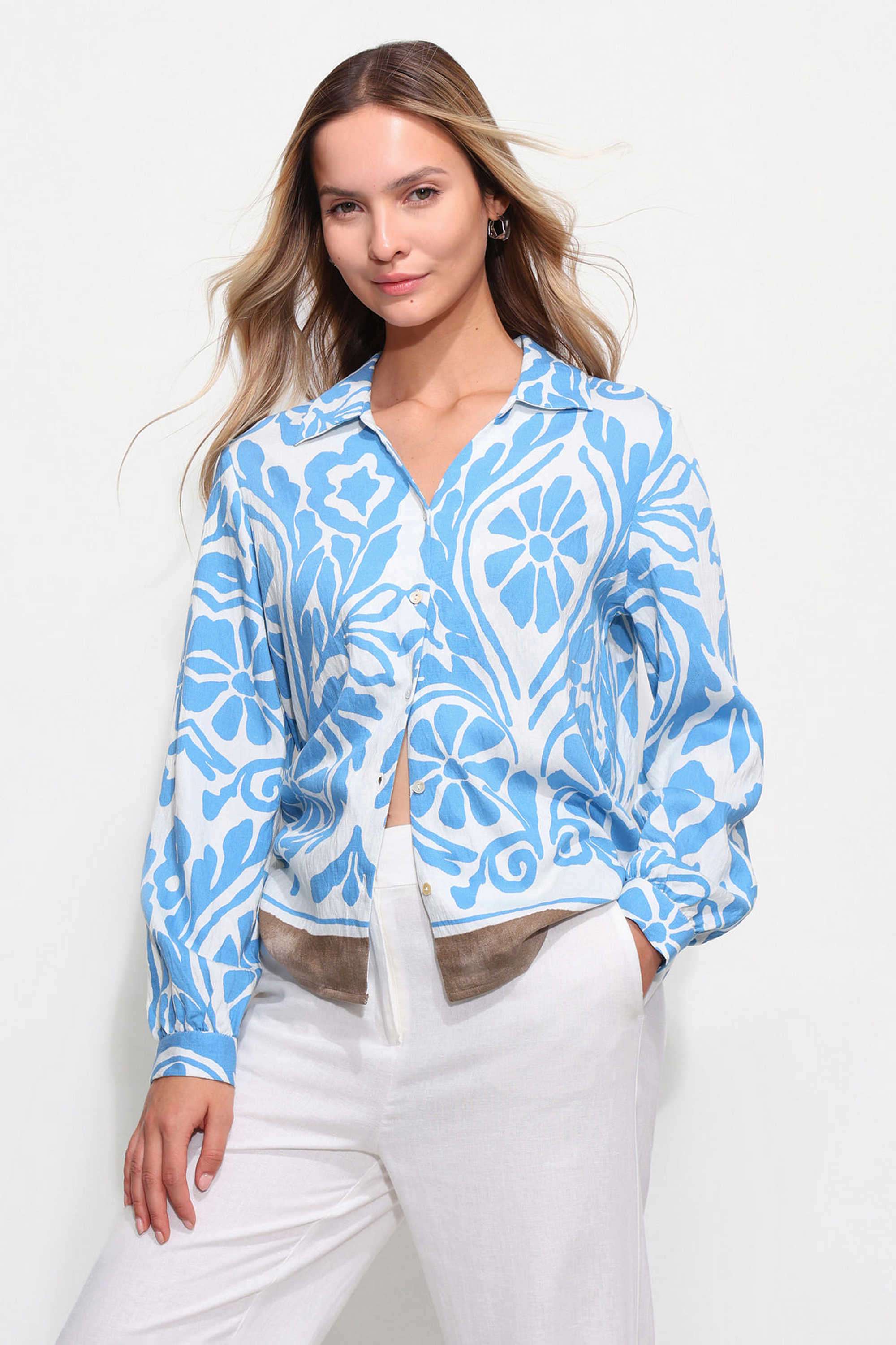u.s. polo assn. Floral Printed Regular Fit Women's Shirt-picture-13