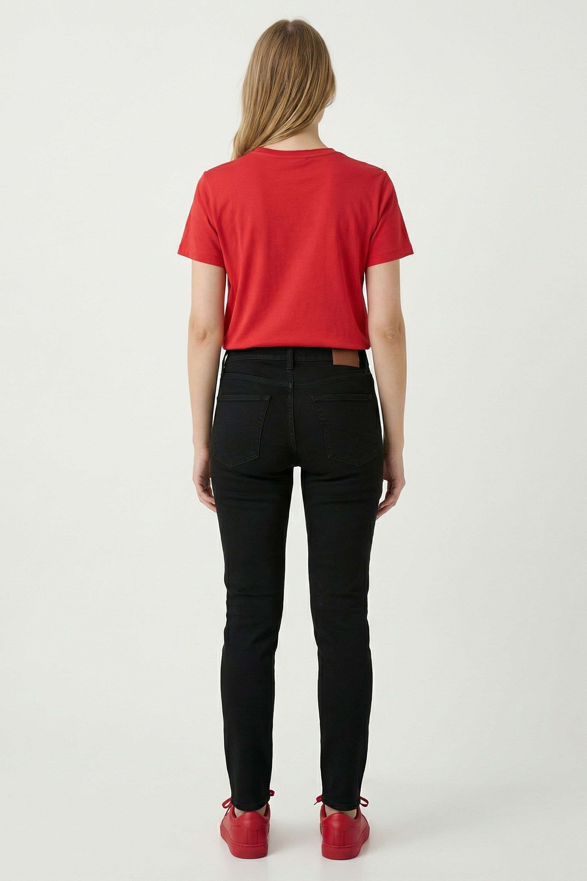 Graphic-Print-Blended-Fabric-Round-Neck-Women-s-T-Shirt