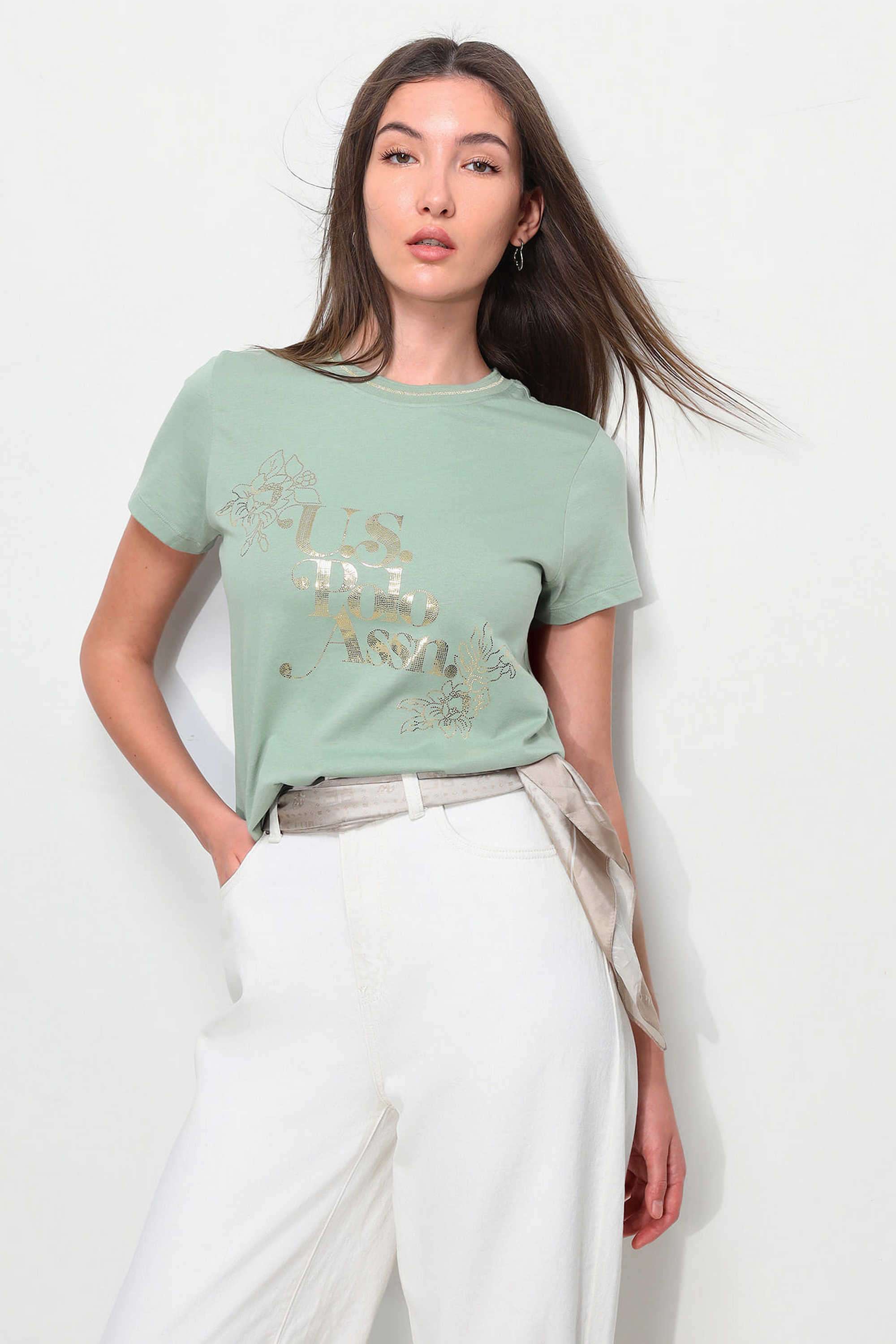 u.s. polo assn. Graphic Print Cotton Regular Fit Women's T-Shirt-picture-16