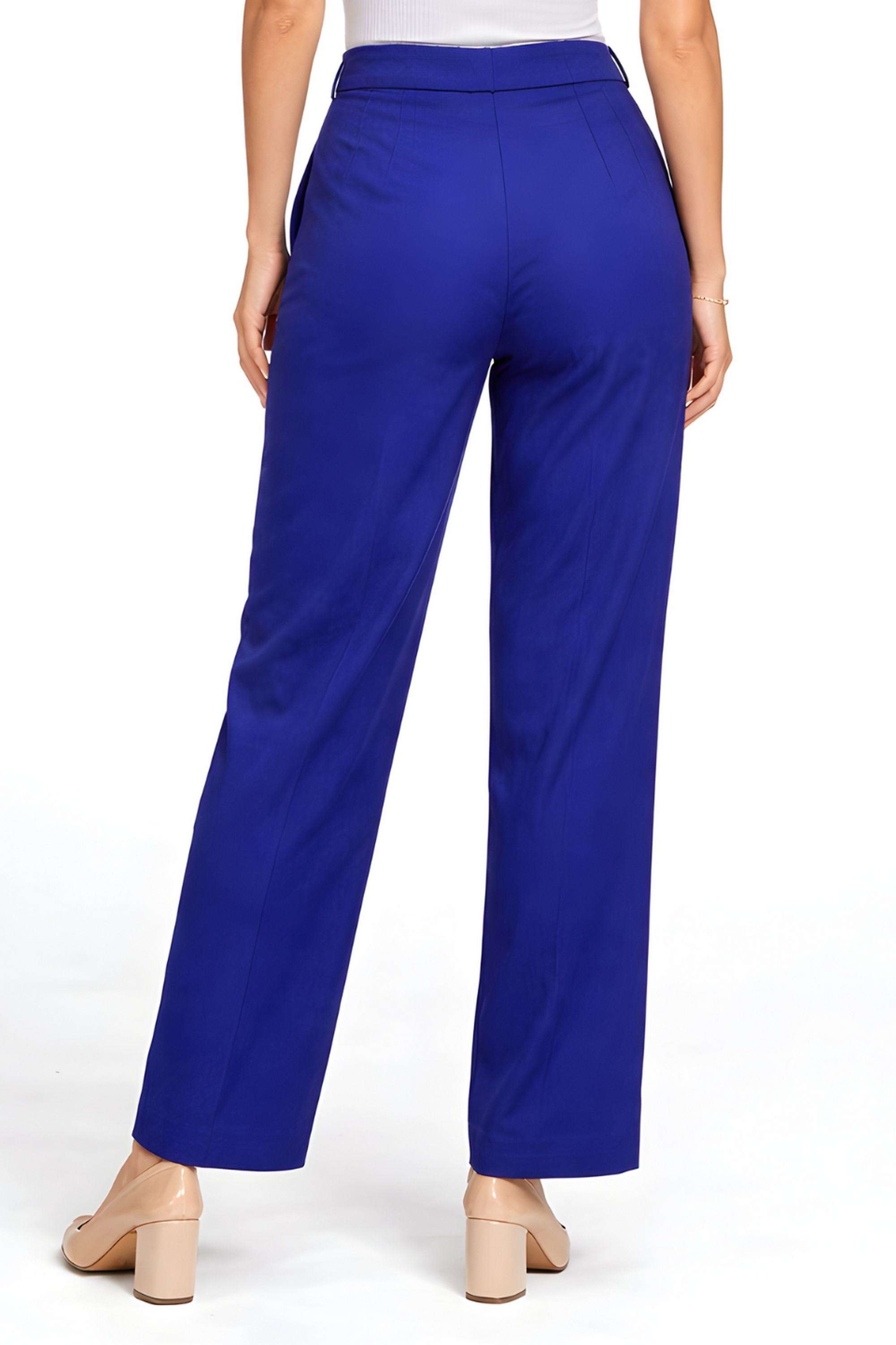 Solid-Regular-Fit-Polyester-Women-s-Casual-Wear-Trousers