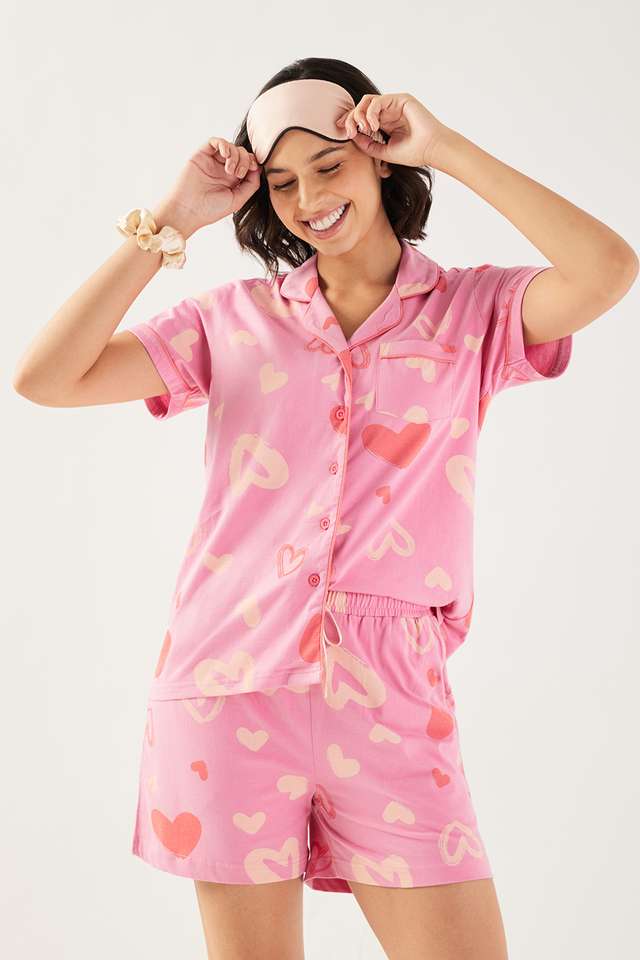 Printed-Mid-Thigh-Cotton-Women-s-Top-&-Shorts-Set