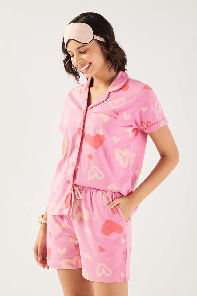 Printed-Mid-Thigh-Cotton-Women-s-Top-&-Shorts-Set