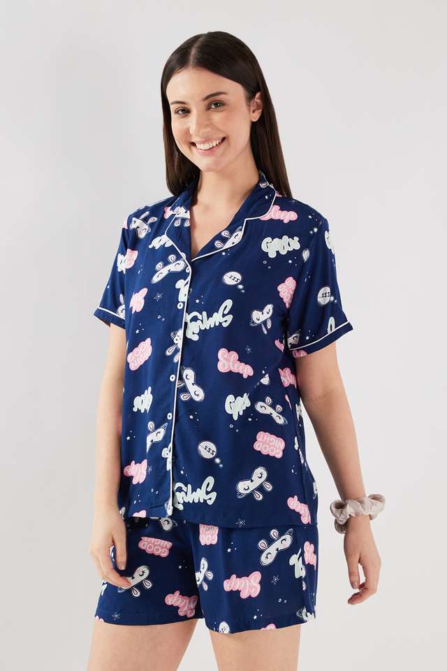 Printed-Mid-Thigh-Viscose-Women-s-Top-&-Shorts-Set