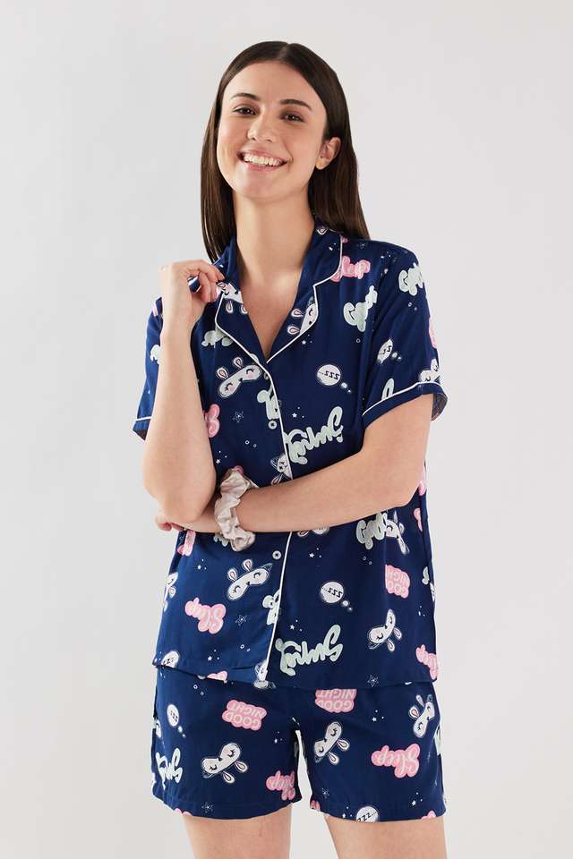 Printed-Mid-Thigh-Viscose-Women-s-Top-&-Shorts-Set