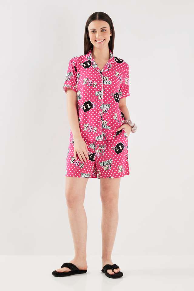 Printed-Mid-Thigh-Viscose-Women-s-Top-&-Shorts-Set