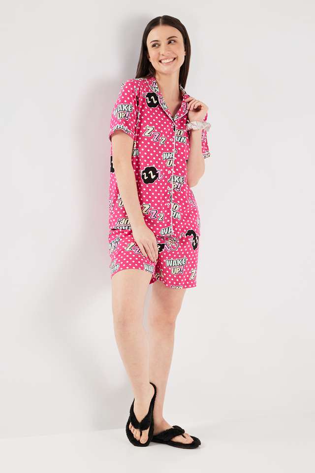 Printed-Mid-Thigh-Viscose-Women-s-Top-&-Shorts-Set