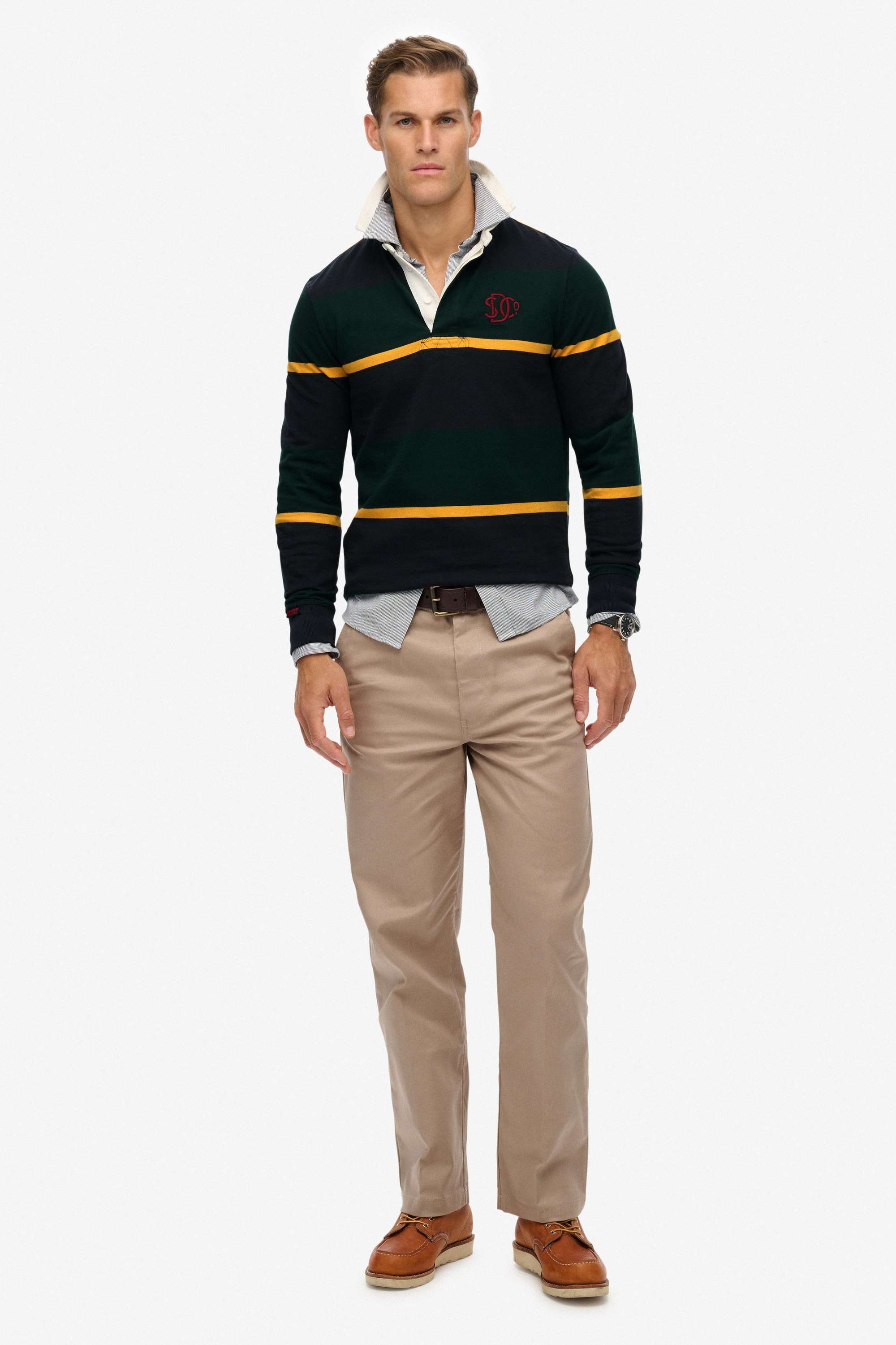 Stripes-Cotton-Regular-Fit-Men-Polo-T-Shirt