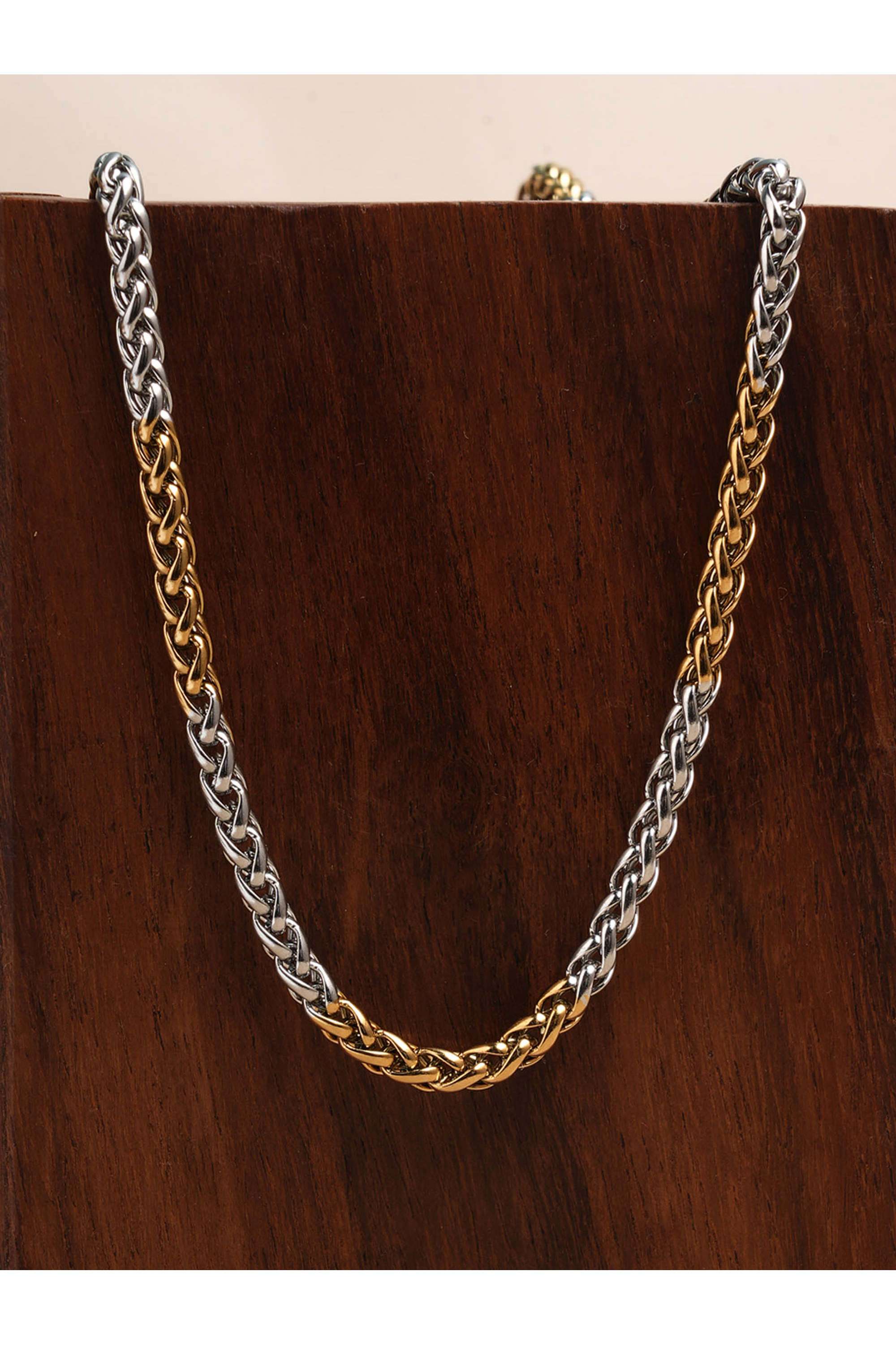 Silver-Gold-Wheat-Chain-for-Mens---Waterproof-&-Anti-Tarnish