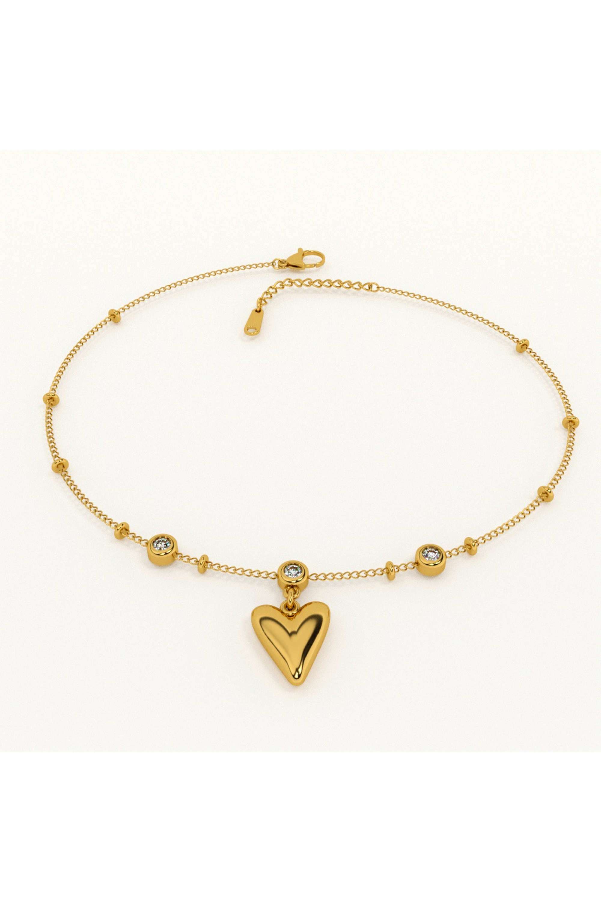 Heart-and-Stone-Station-Anklet-for-Womens---Waterproof-&-Anti-Tarnish
