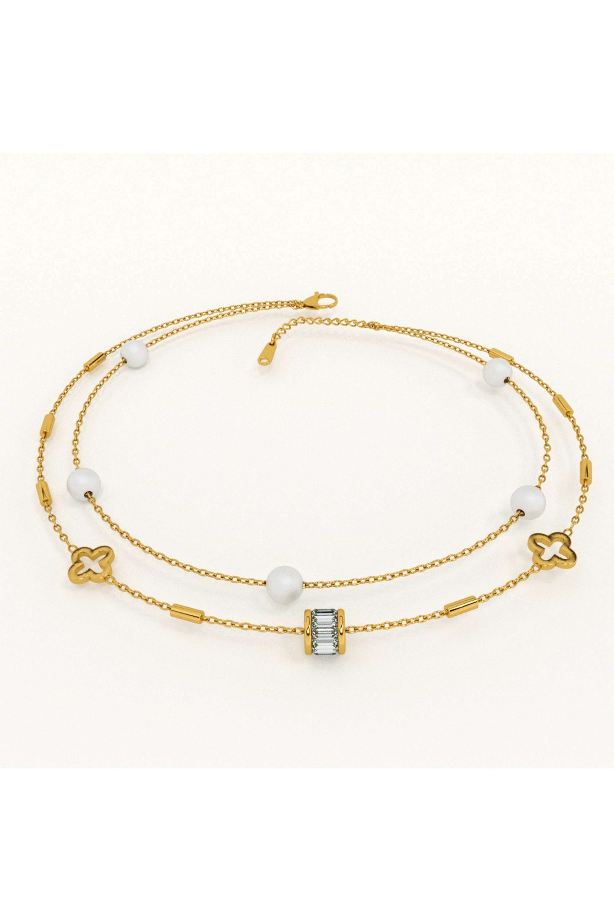 Layered-Pearl-and-Charm-Anklet-for-Womens---Waterproof-&-Anti-Tarnish