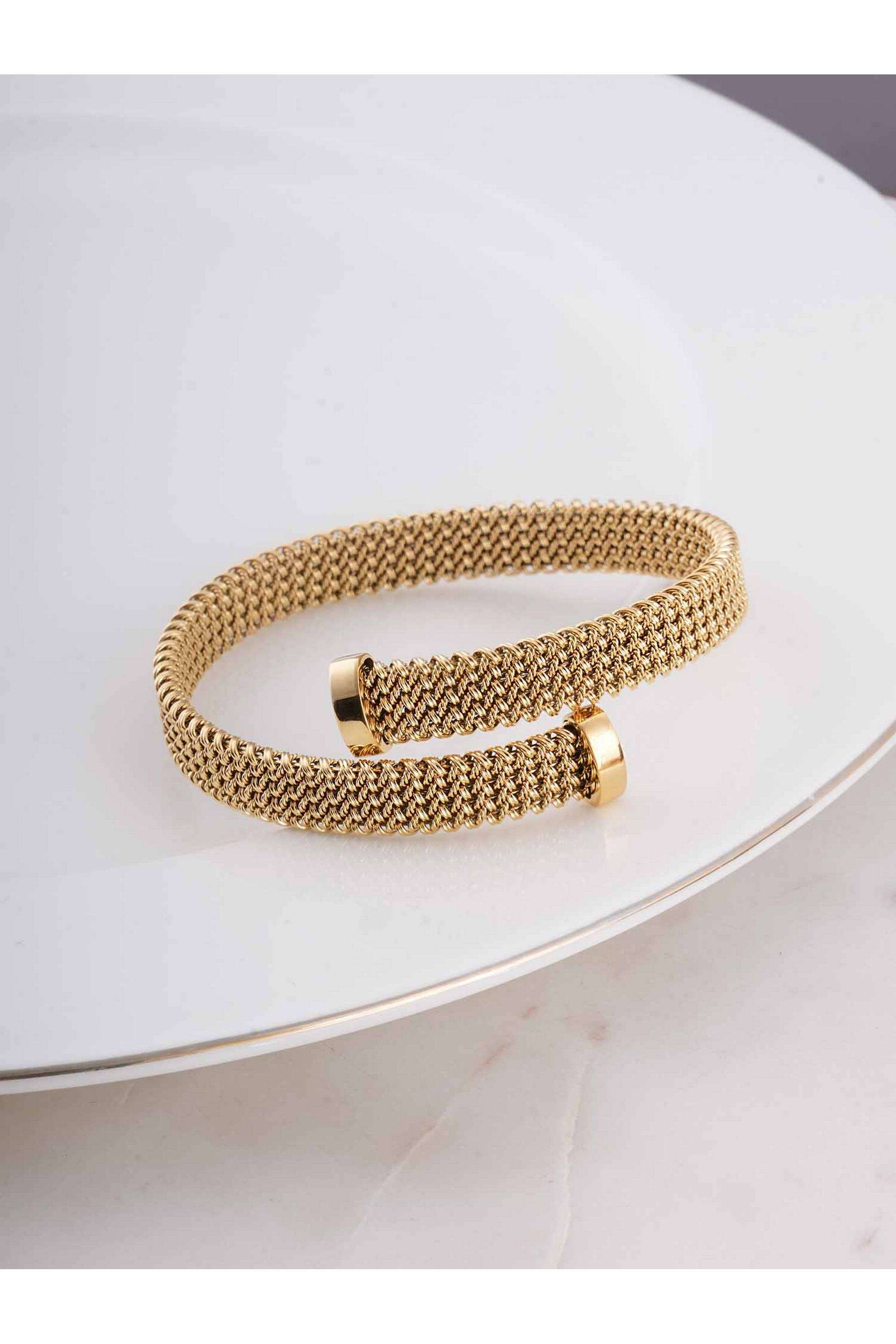 Beaded-Flat-Mesh-Bracelet-for-Womens---Waterproof-&-Anti-Tarnish