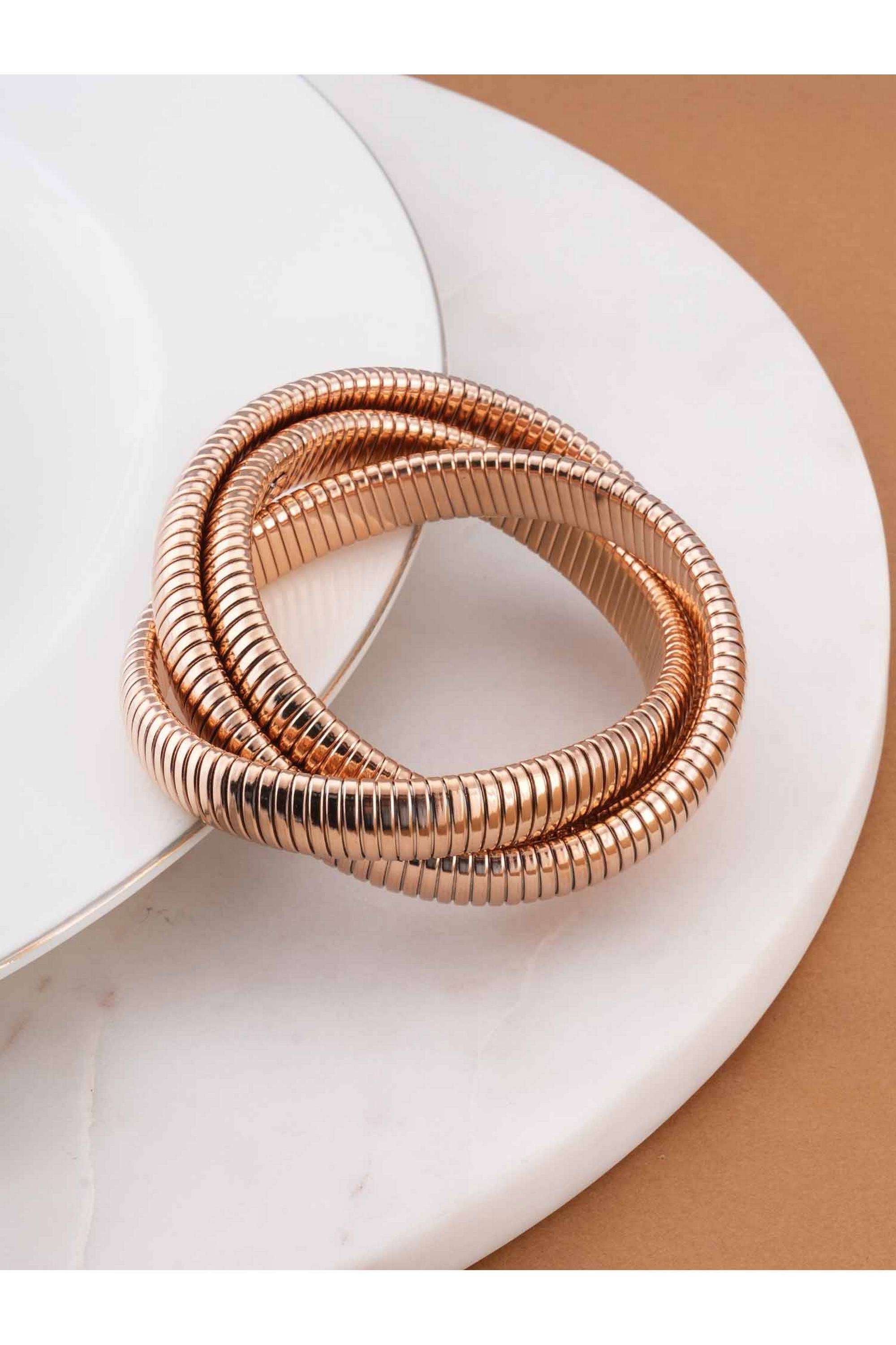 Rose-Gold-Trio-Snake-Bangle-for-Womens---Waterproof-&-Anti-Tarnish
