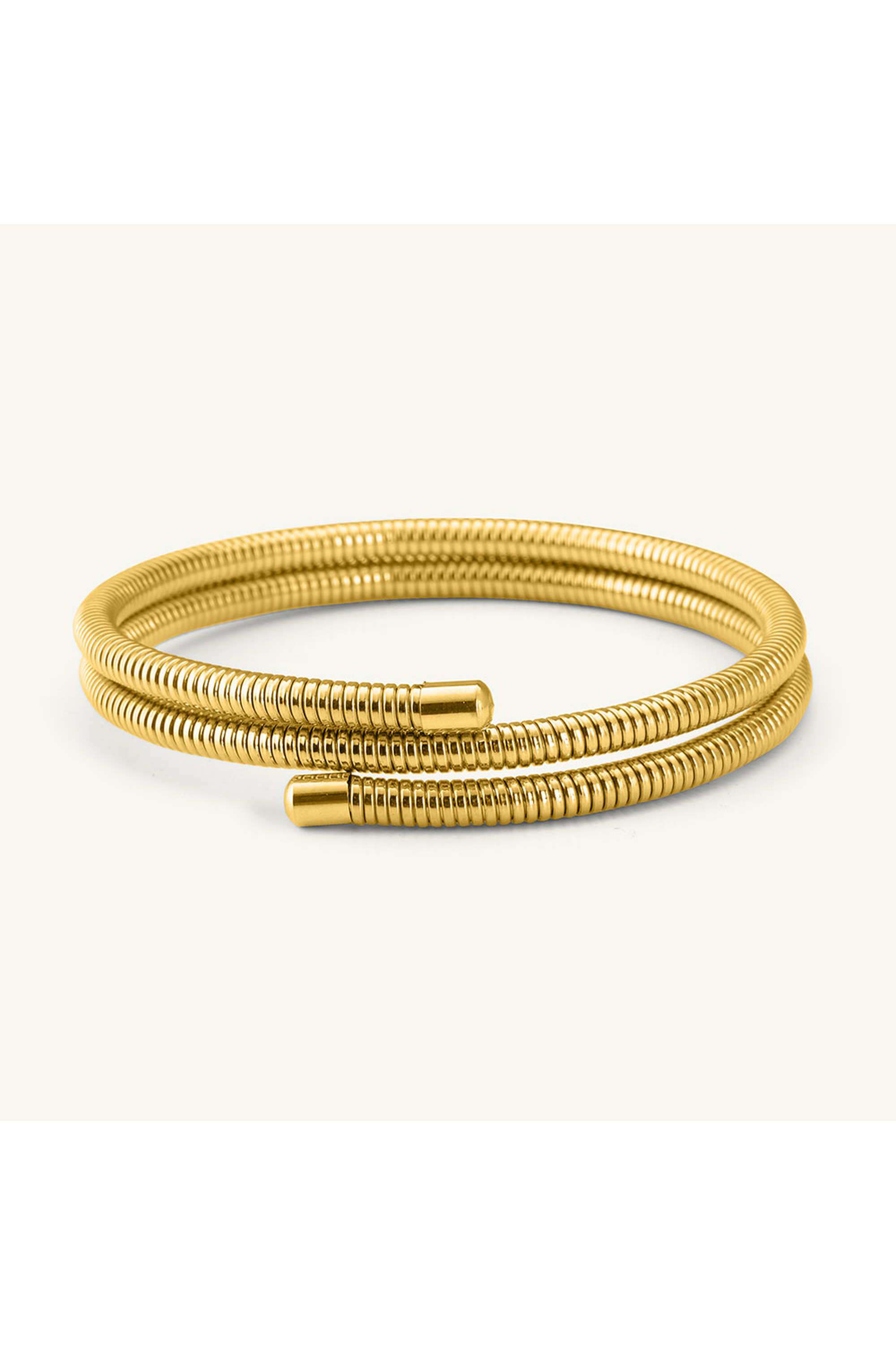 Ribbed-Gold-Coiled-Bangle-Bracelet-for-Womens---Waterproof-&-Anti-Tarnish