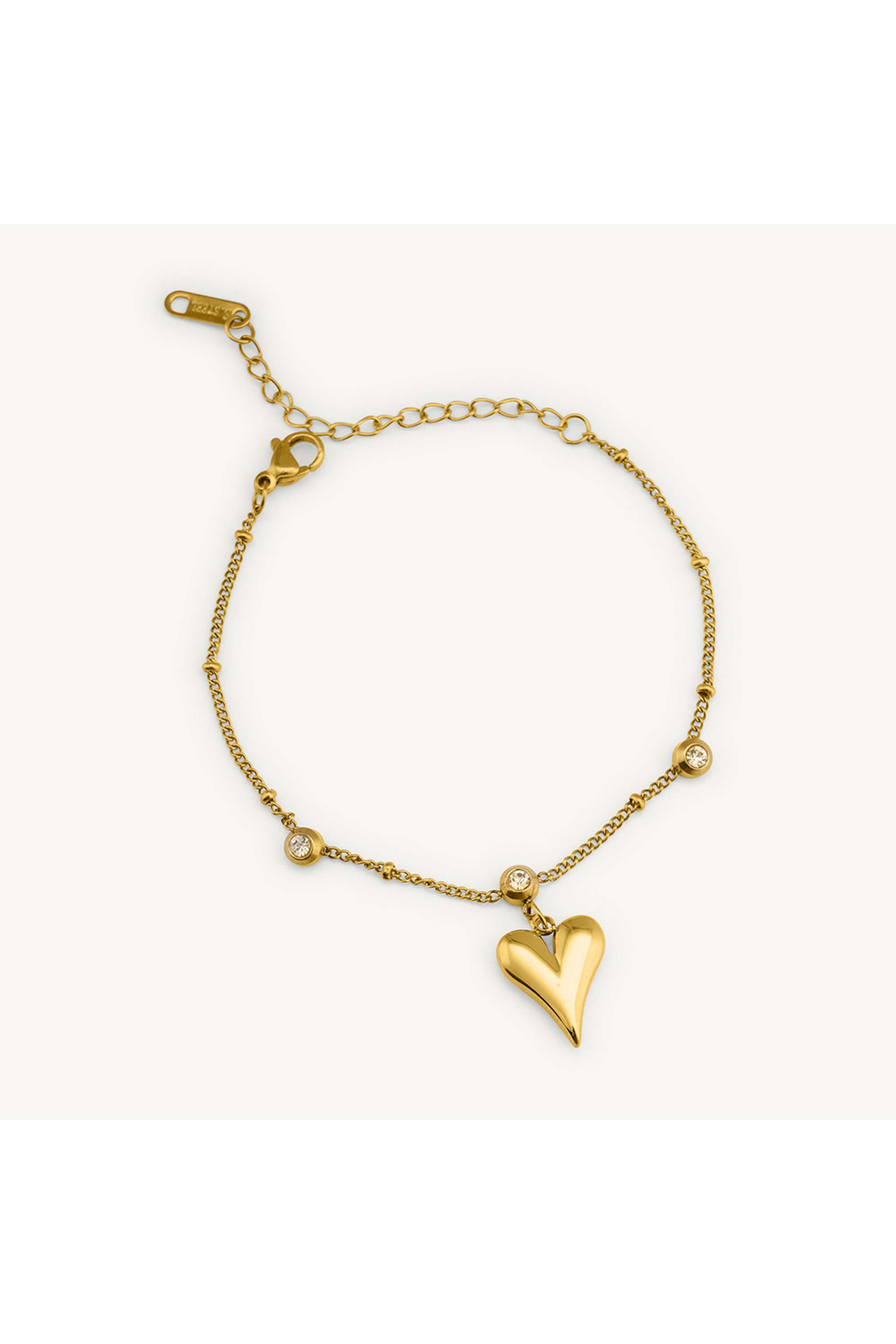 Crystal-Point-Heart-Chain-Bracelet-for-Womens---Waterproof-&-Anti-Tarnish