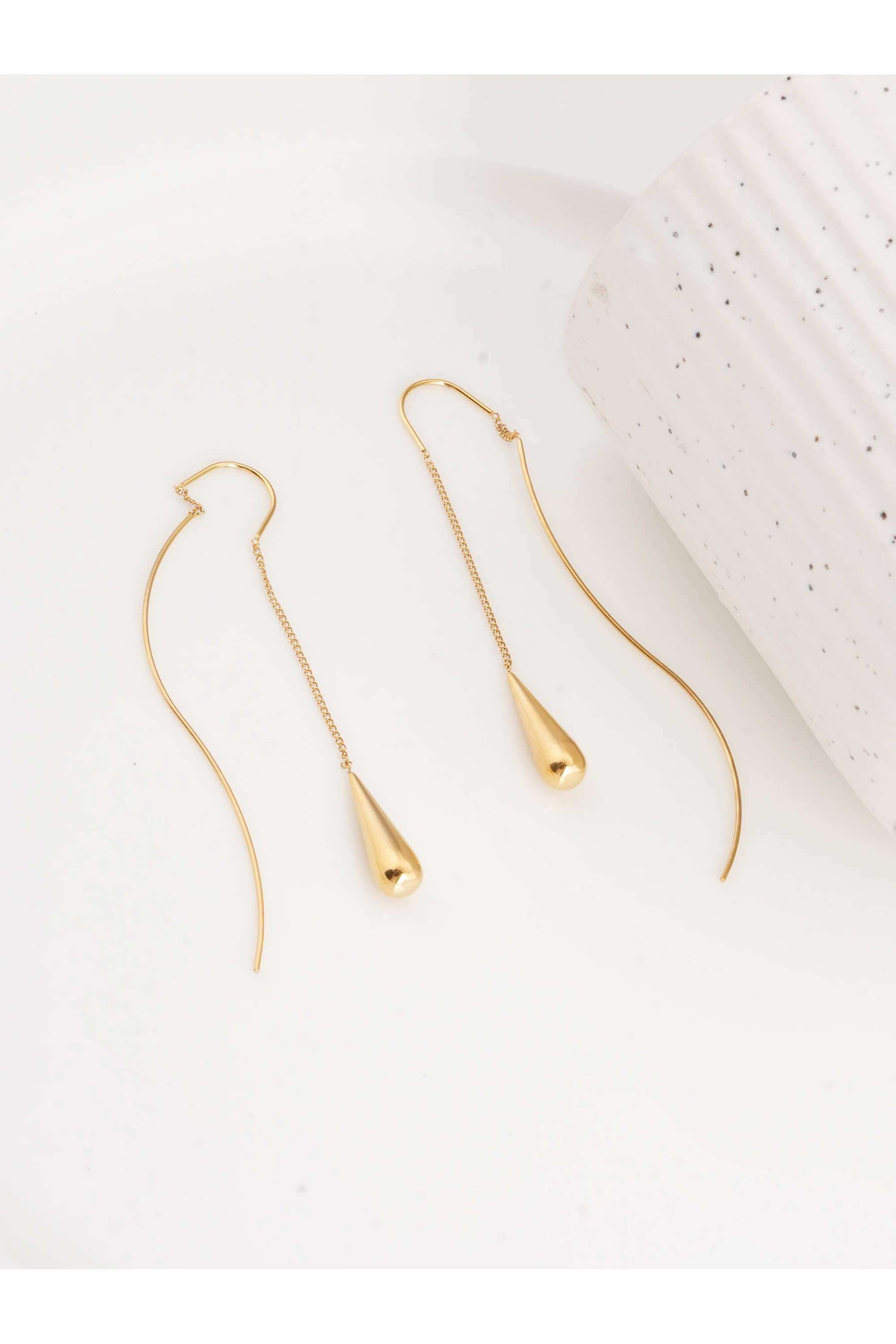 Gold-Water-Drop-Tassel-Earrings-for-Womens---Waterproof-&-Anti-Tarnish