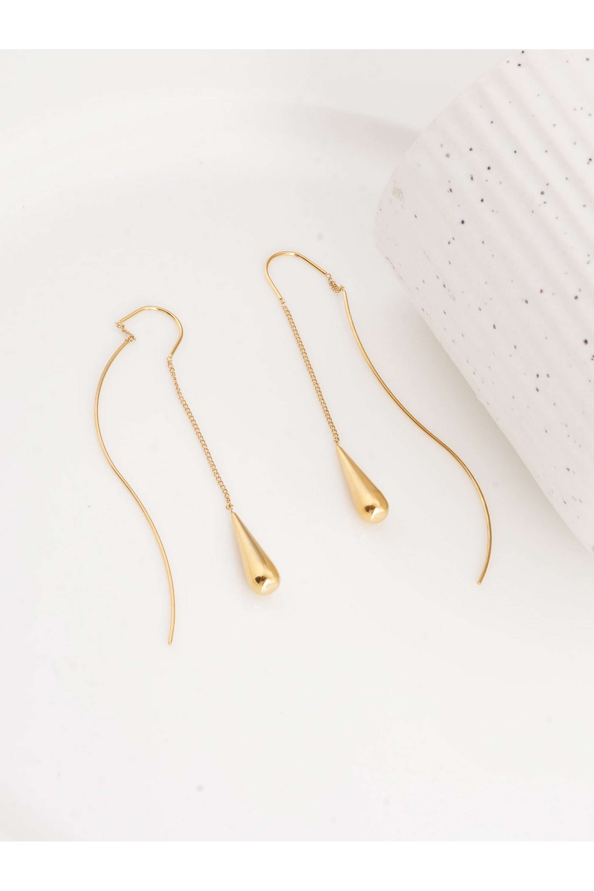 Gold-Water-Drop-Tassel-Earrings-for-Womens---Waterproof-&-Anti-Tarnish
