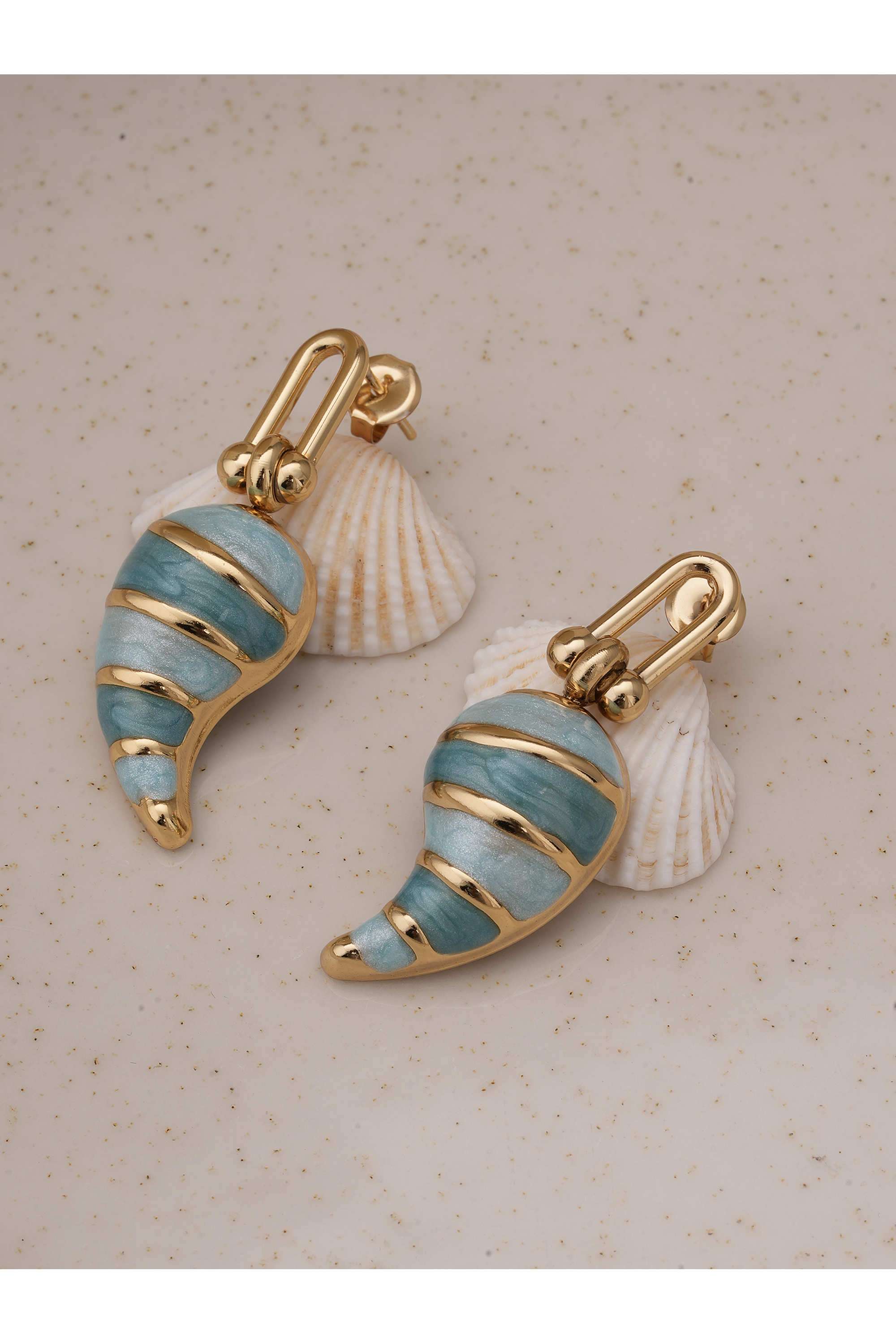 Elegant-Gold-and-Blue-Swirl-Dangling-Earrings-for-Womens---Waterproof-&-Anti-Tarnish