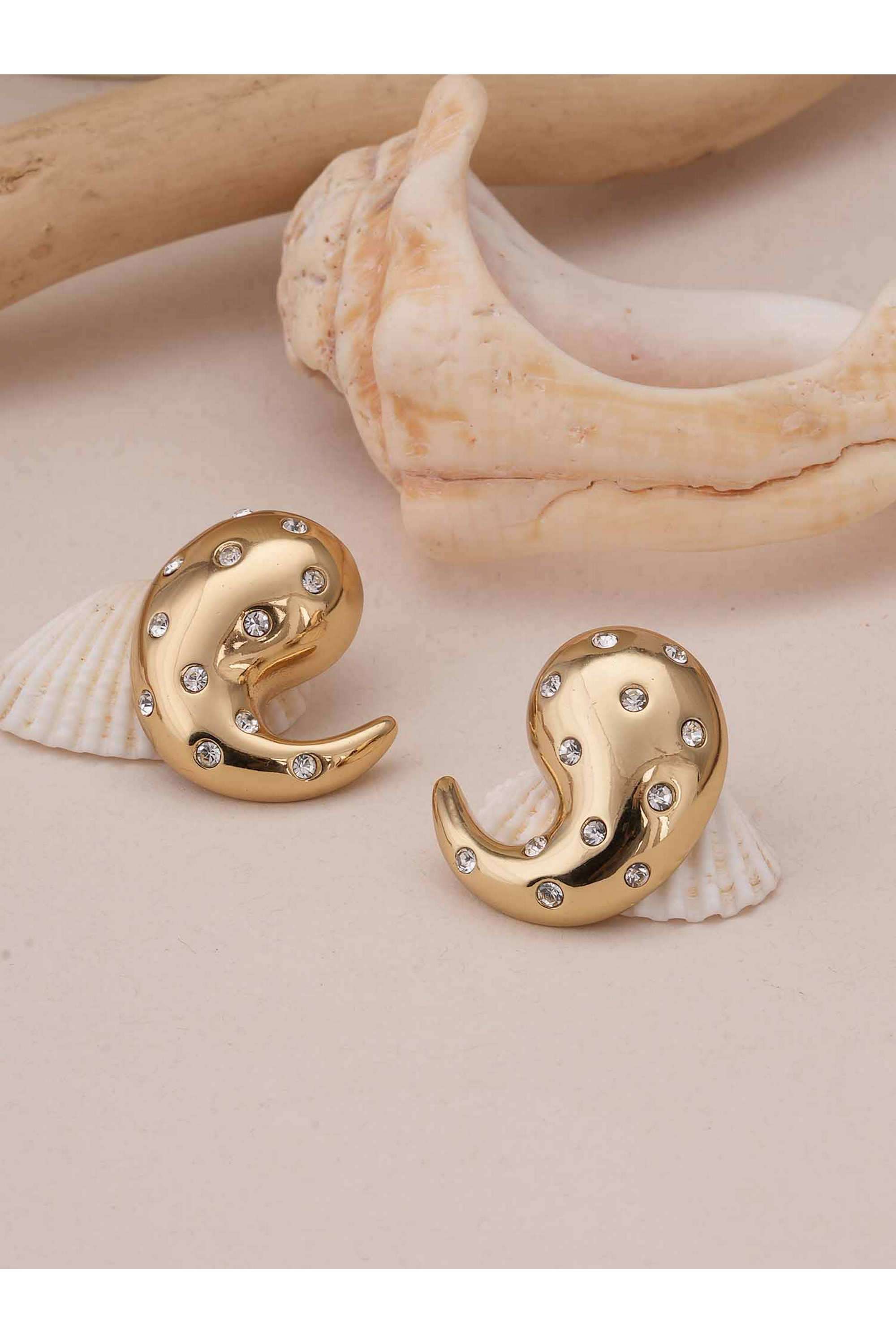 Golden-Spark-Paisley-Earrings-for-Womens---Waterproof-&-Anti-Tarnish