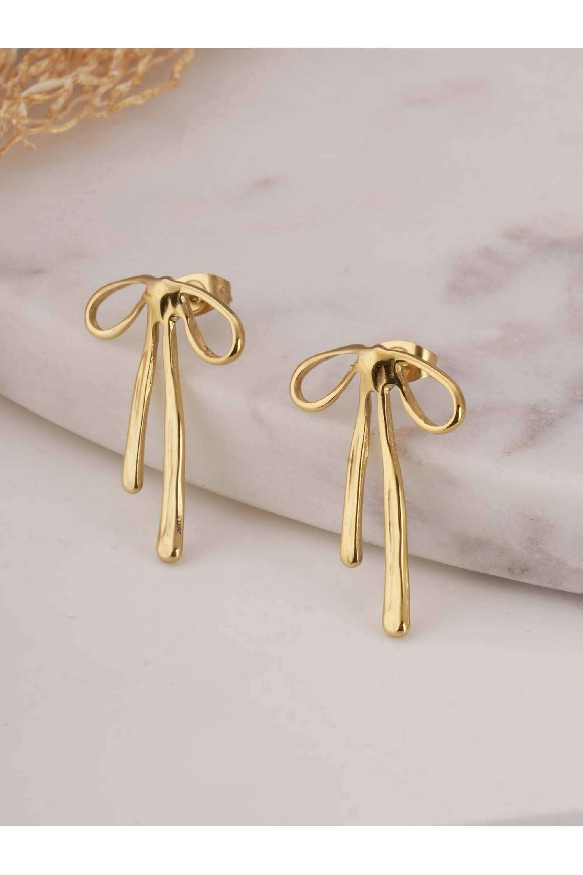 Delicate-Bow-Stud-Earrings-for-Womens---Waterproof-&-Anti-Tarnish