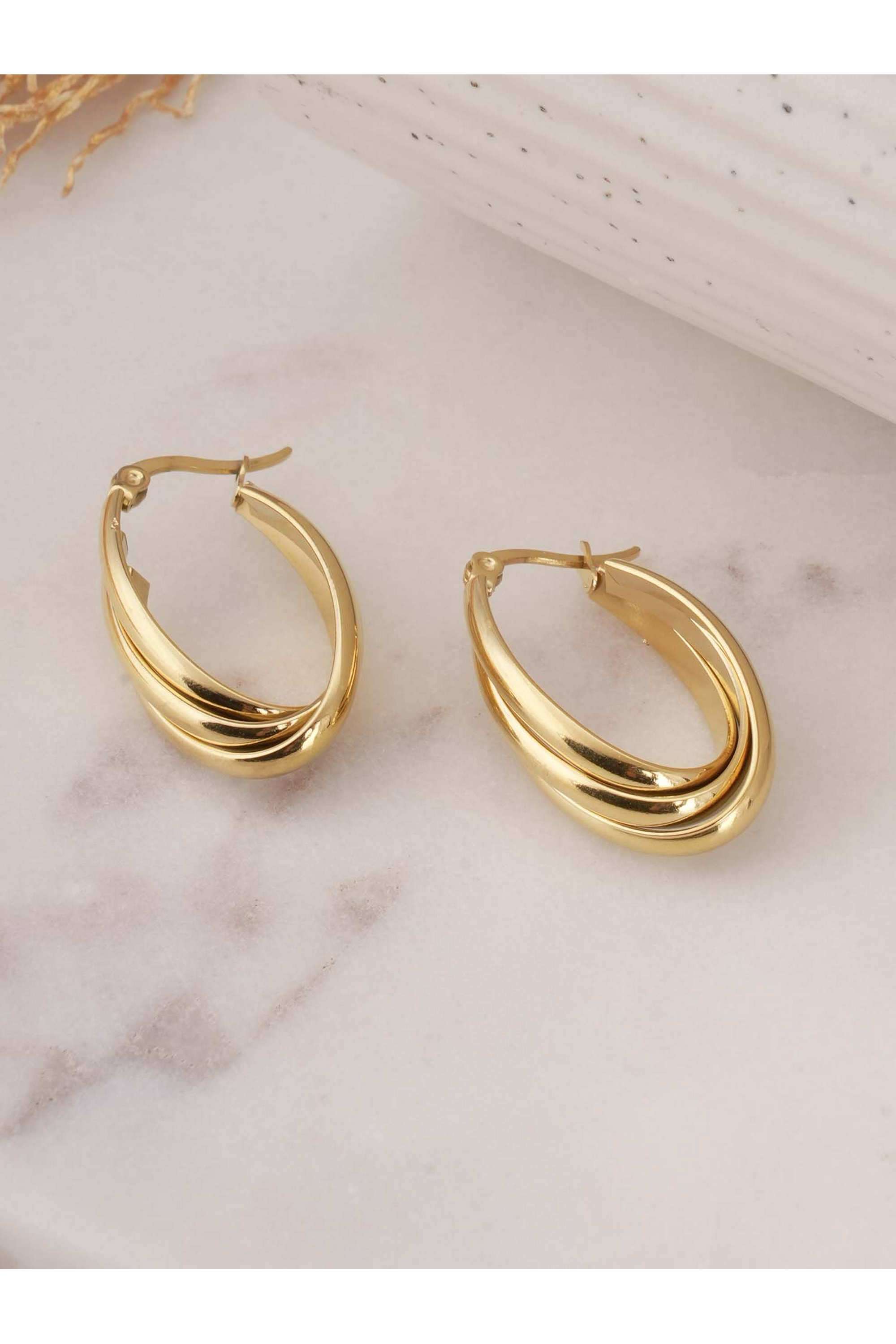 Elegant-Oval-Hoop-Earrings-for-Womens---Waterproof-&-Anti-Tarnish