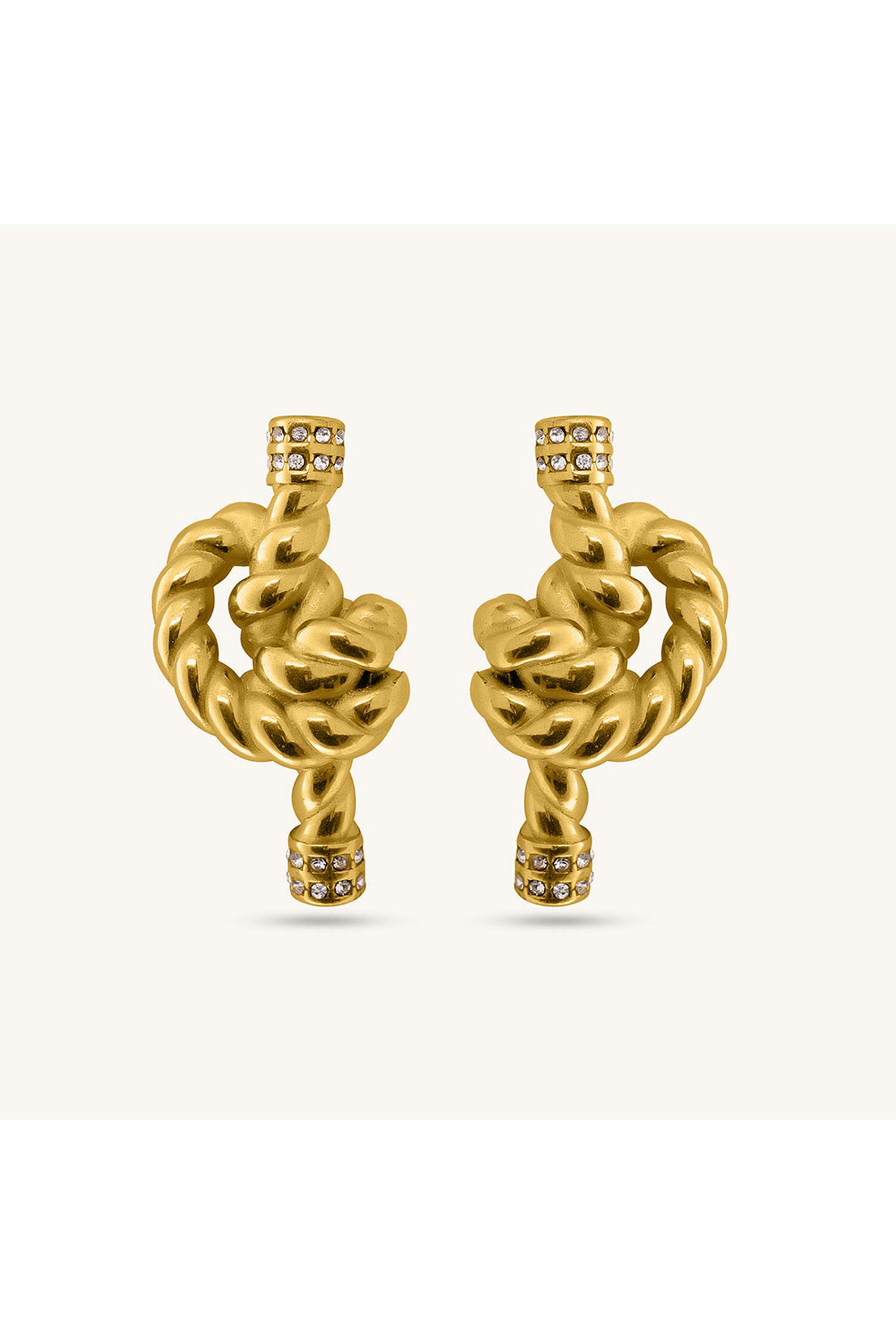 Golden-Mariner-Knot-Studs-for-Womens---Waterproof-&-Anti-Tarnish