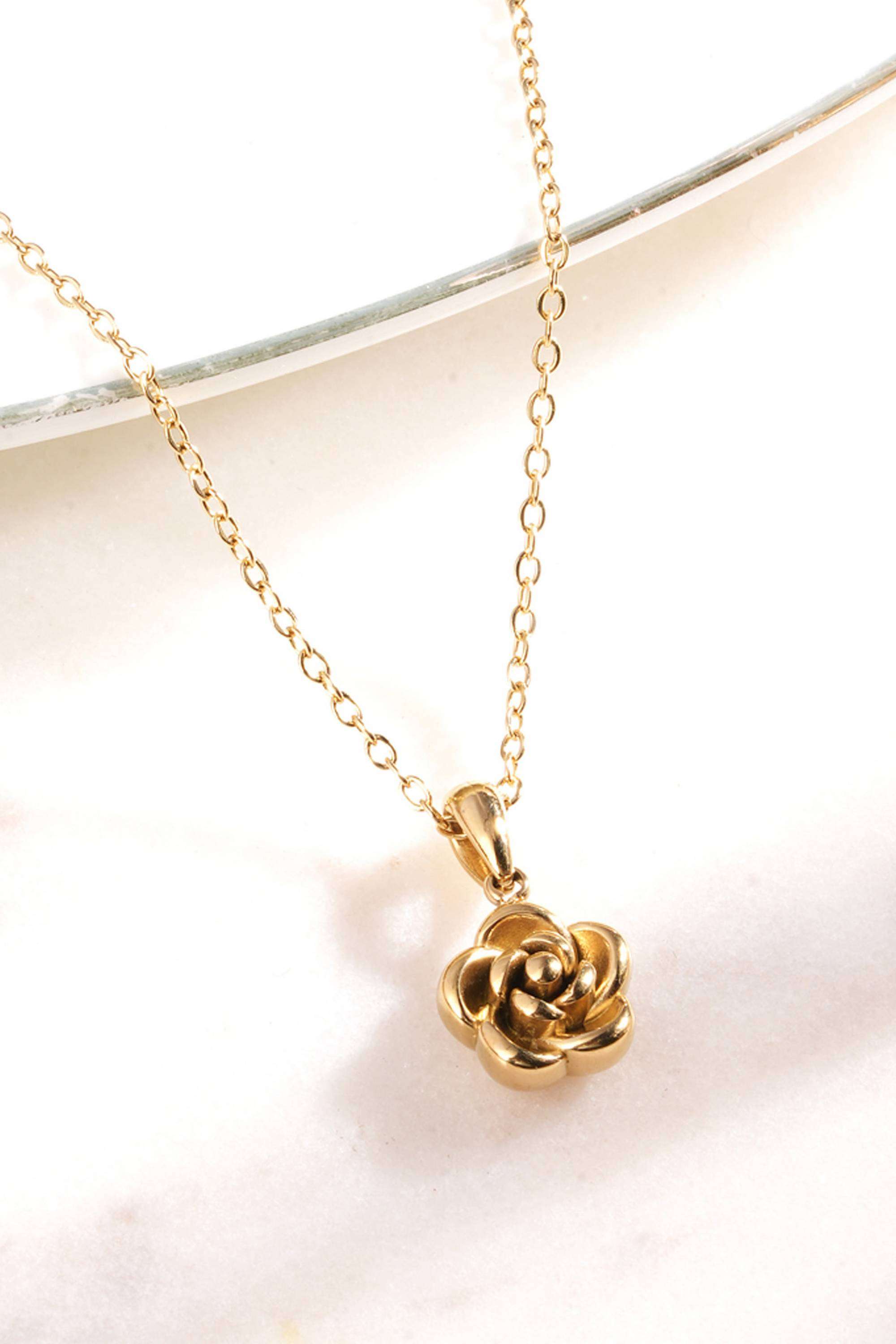 Delicate-Rose-Necklace-for-Women---Waterproof-&-Anti-Tarnish