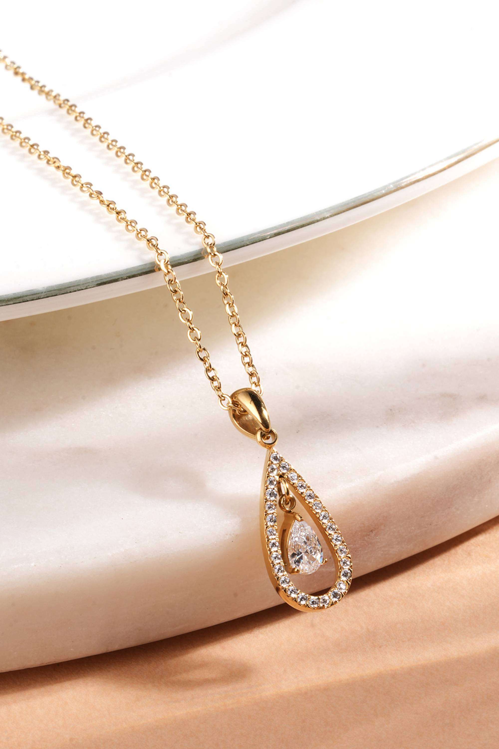 Crystal-Drop-Leaf-Necklace-for-Women---Waterproof-&-Anti-Tarnish