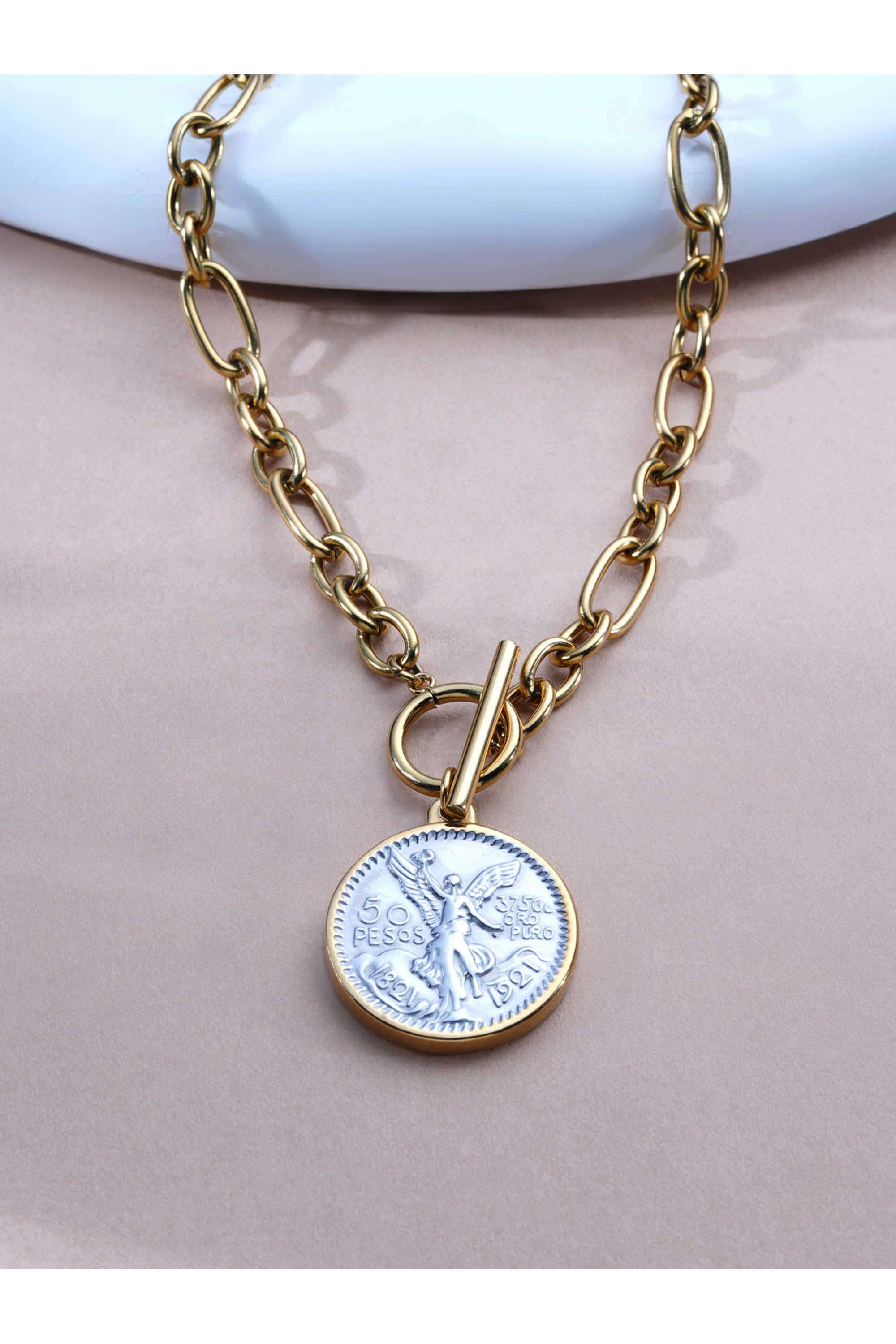 Vintage-Angel-Emblem-Necklace-For-Women---Waterproof-&-Anti-Tarnish