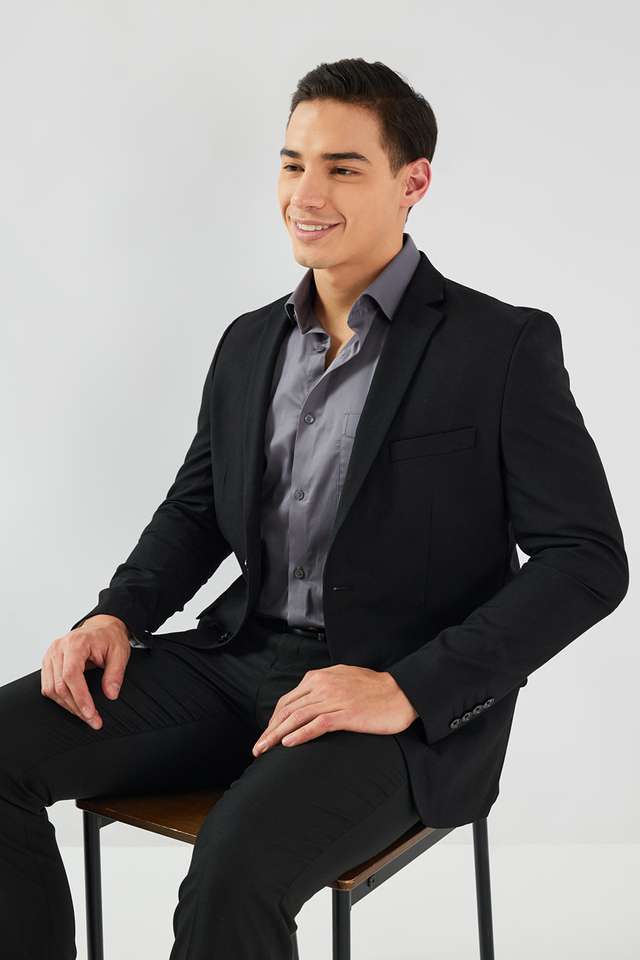 Solid-Polyester-Slim-Fit-Men-s-Formal-Wear-Blazer