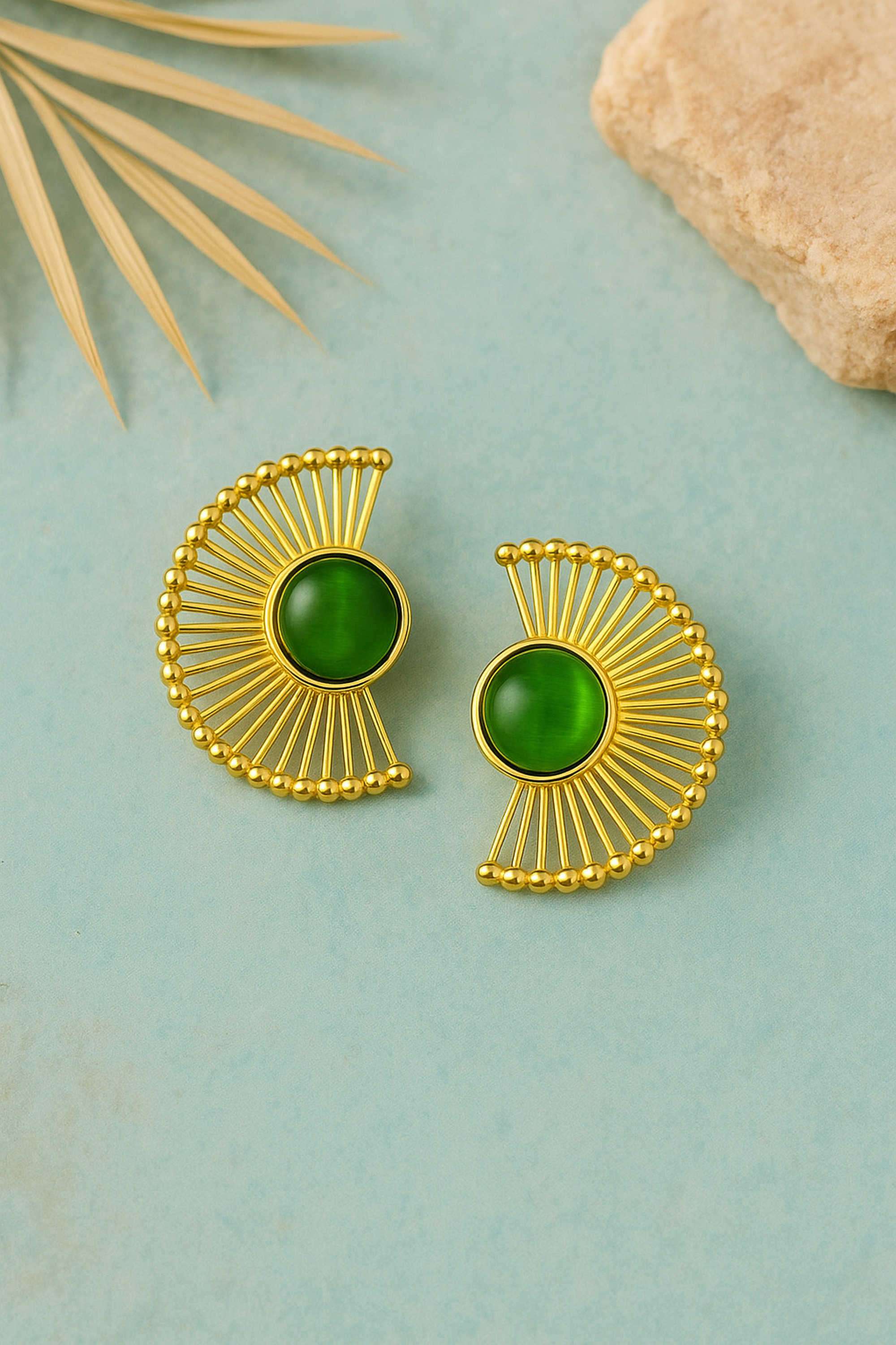 Stainless-Steel-Casual-Wear-Women-Geometric-Statement-Earrings