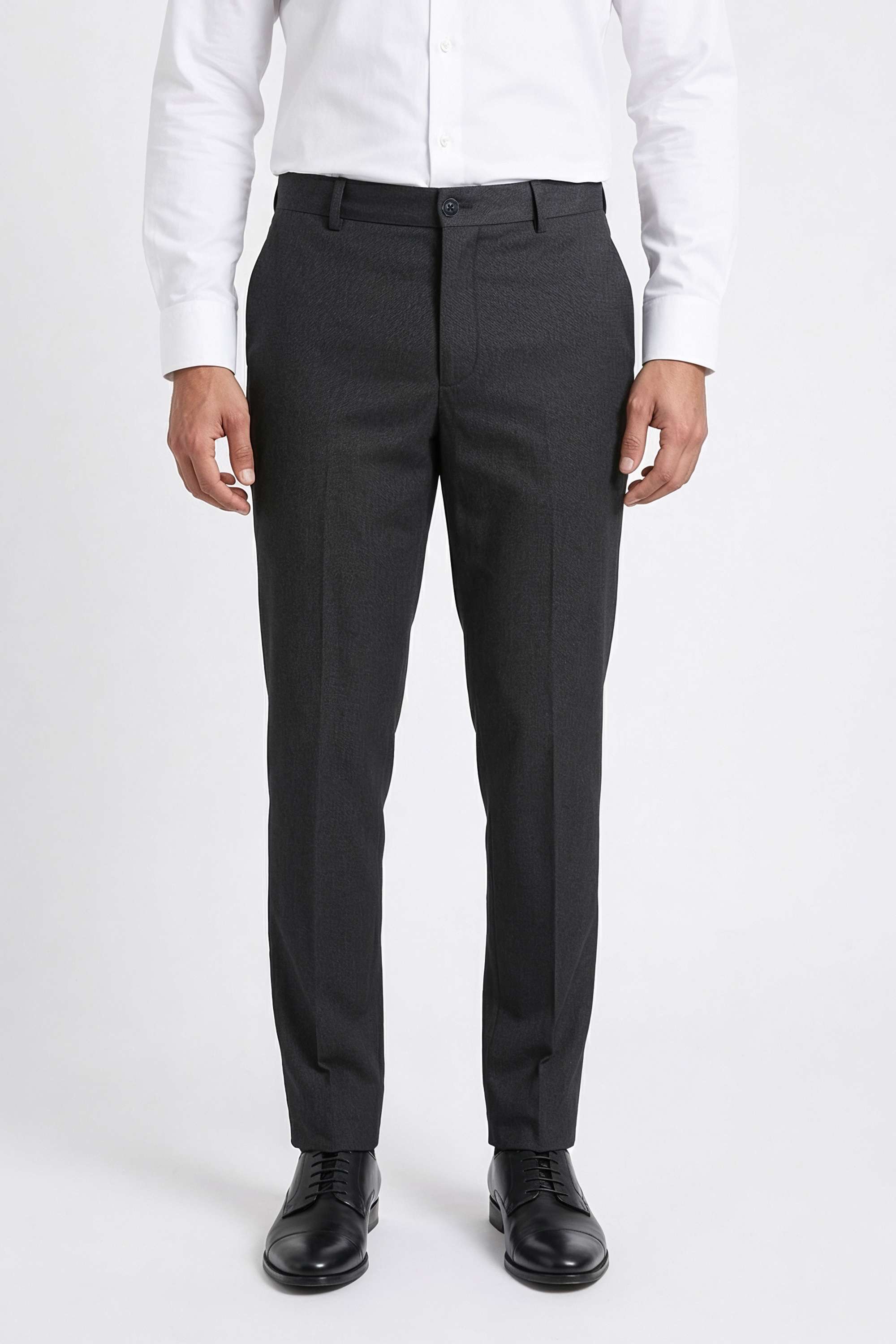 Solid-Blended-Fabric-Slim-Fit-Men-Trousers